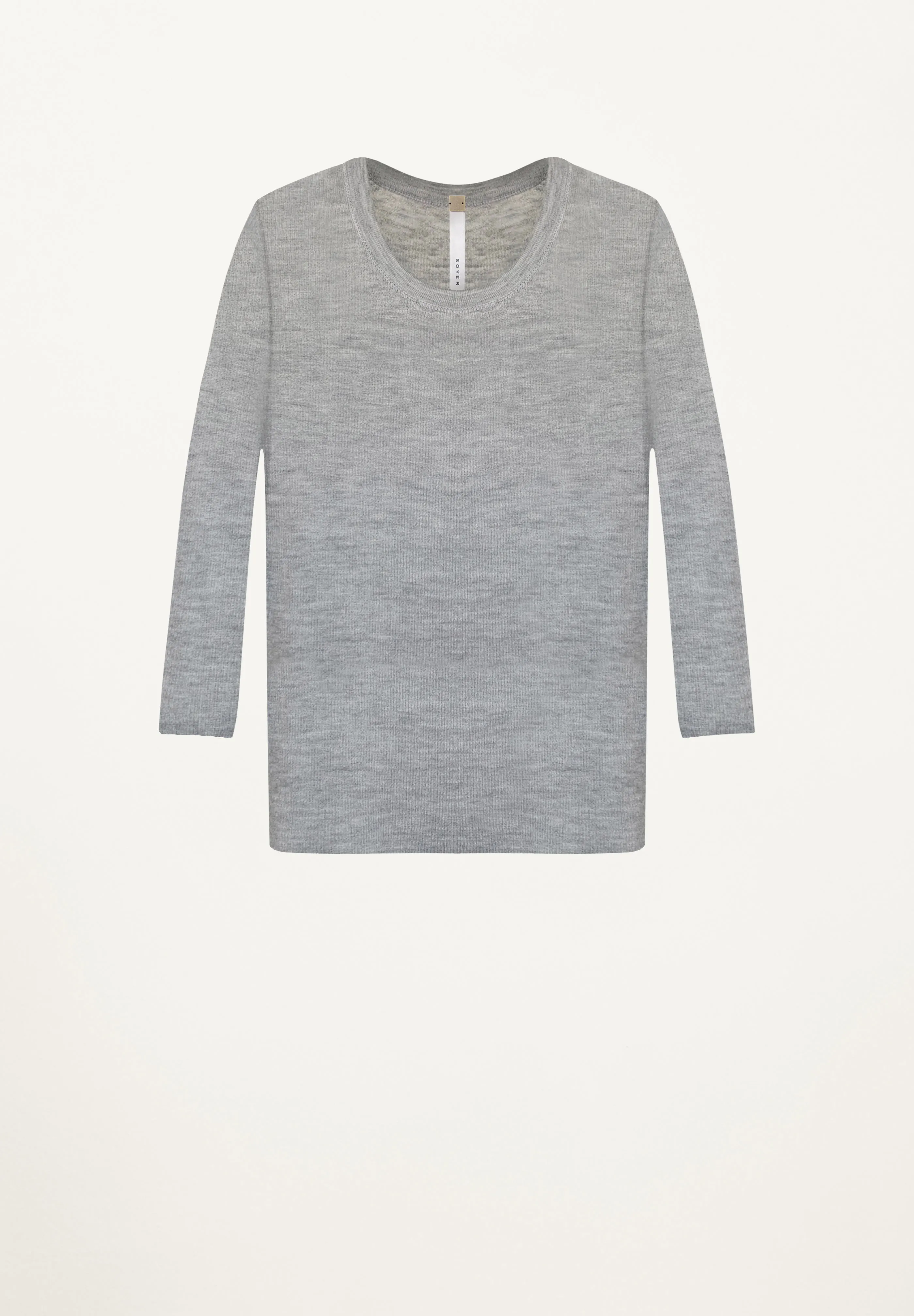 Cashmere Featherweight Tee in Heather Grey