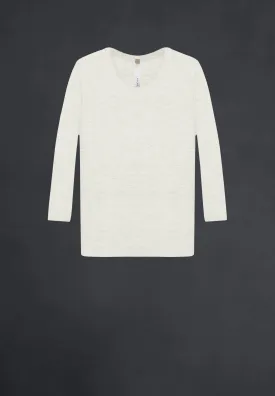 Cashmere Featherweight Tee in Ivory
