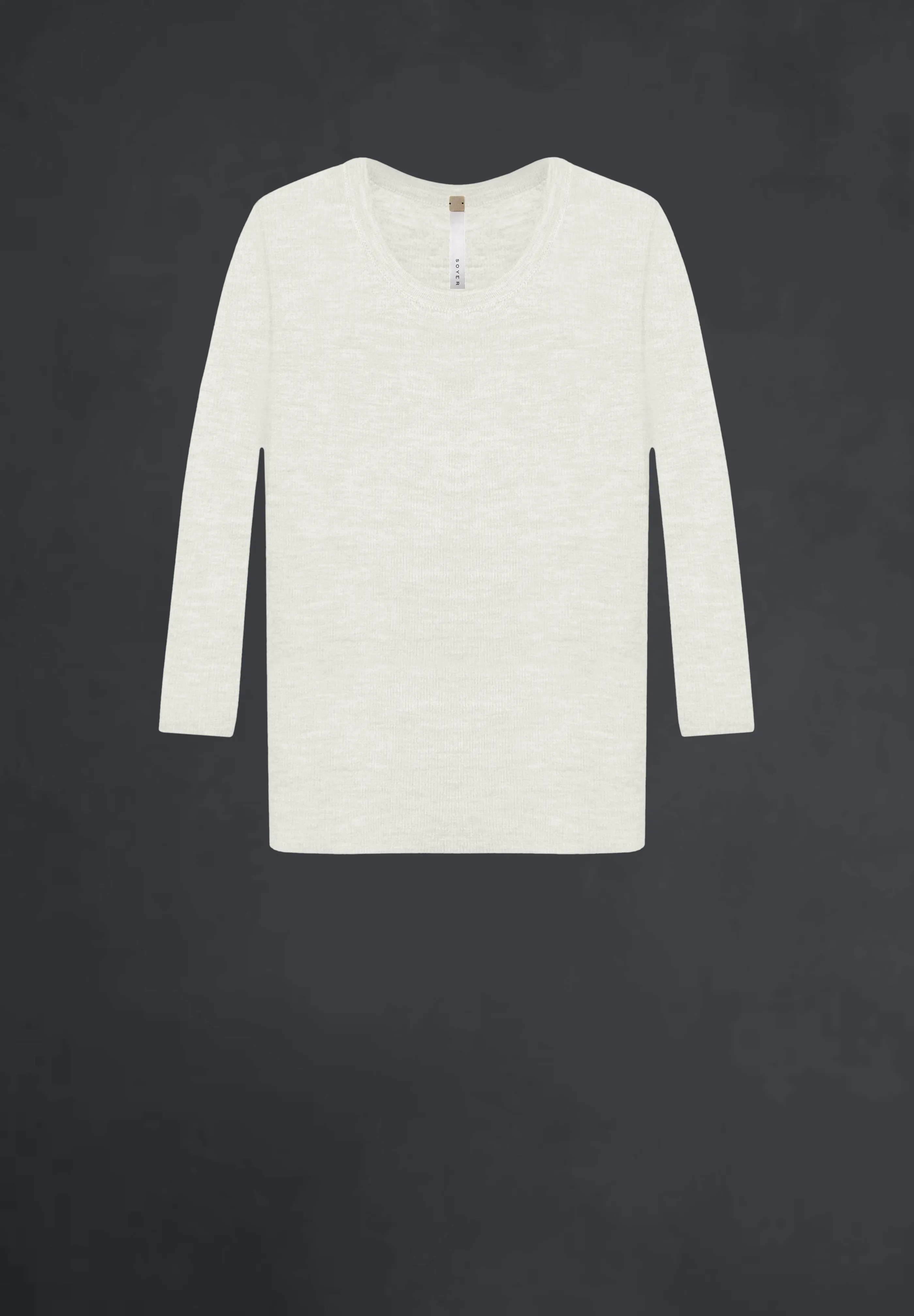 Cashmere Featherweight Tee in Ivory