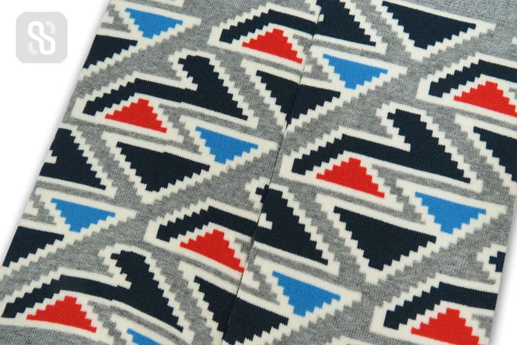 Chaossocks Aztec Triangles Gray