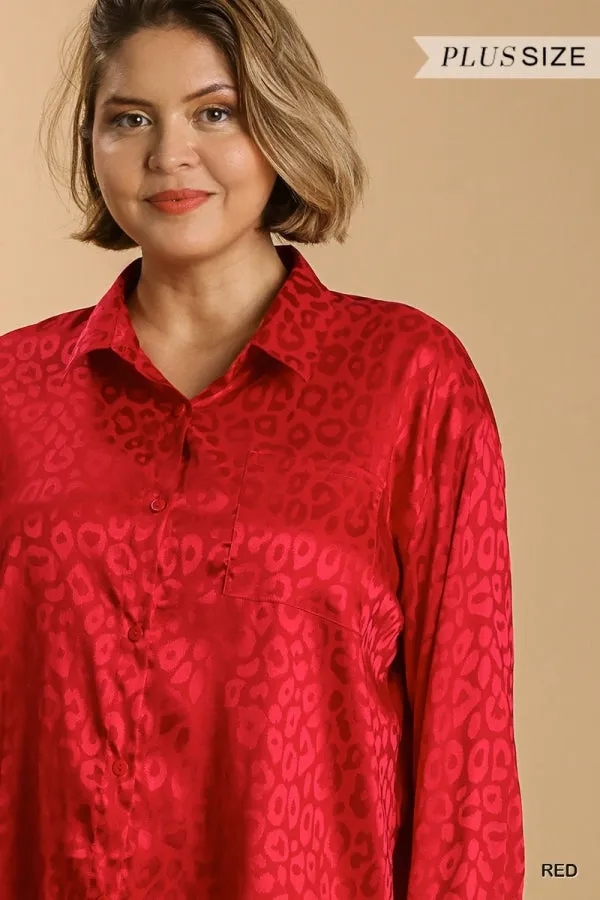 Cheetah Button Top