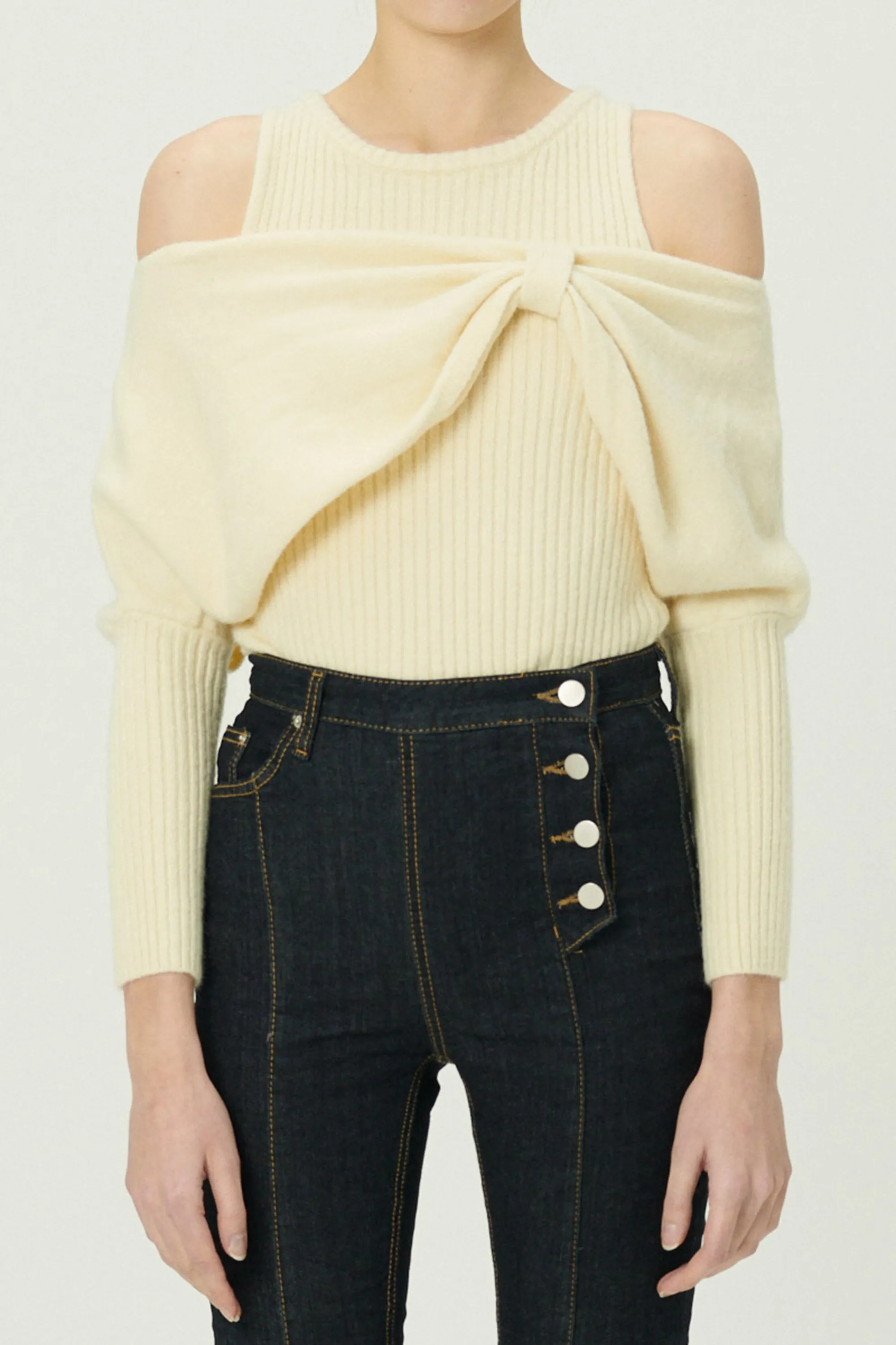 Cherie Overlay Cold Shoulder Top