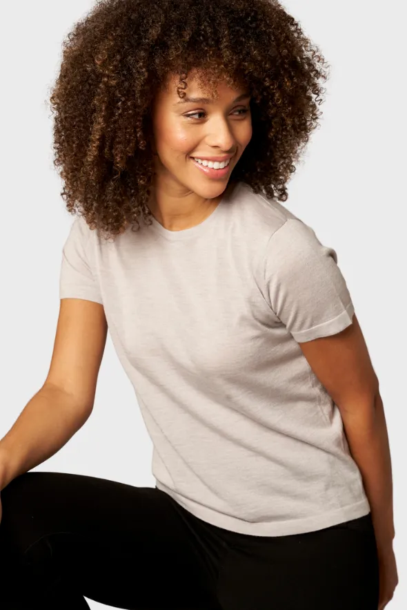 Chic Crew Neck Cashmere T-shirt