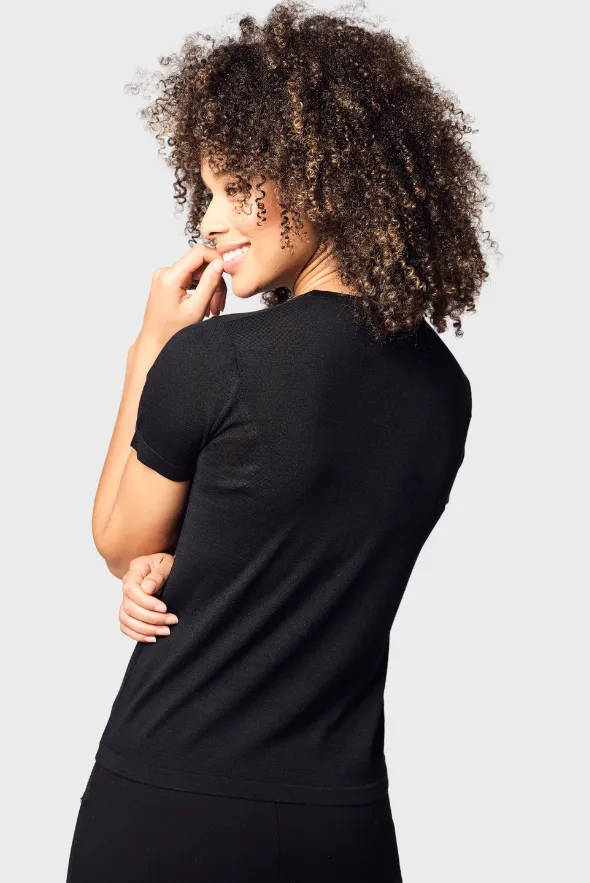 Chic Crew Neck Cashmere T-shirt