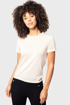 Chic Crew Neck Cashmere T-shirt