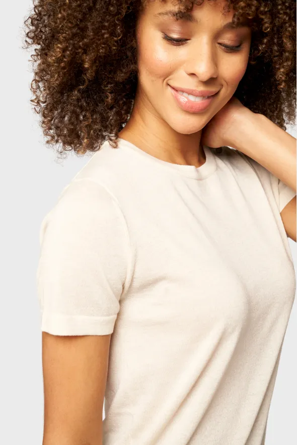 Chic Crew Neck Cashmere T-shirt