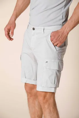 Chile bermuda cargo uomo in raso stretch slim ①