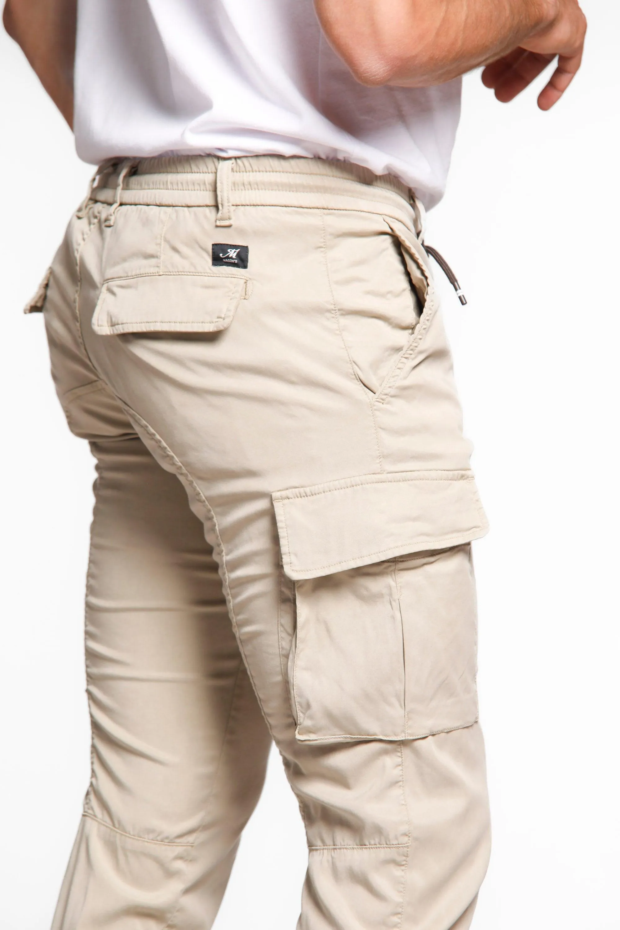 Chile Elax pantalone cargo uomo in twill cotone extra slim fit