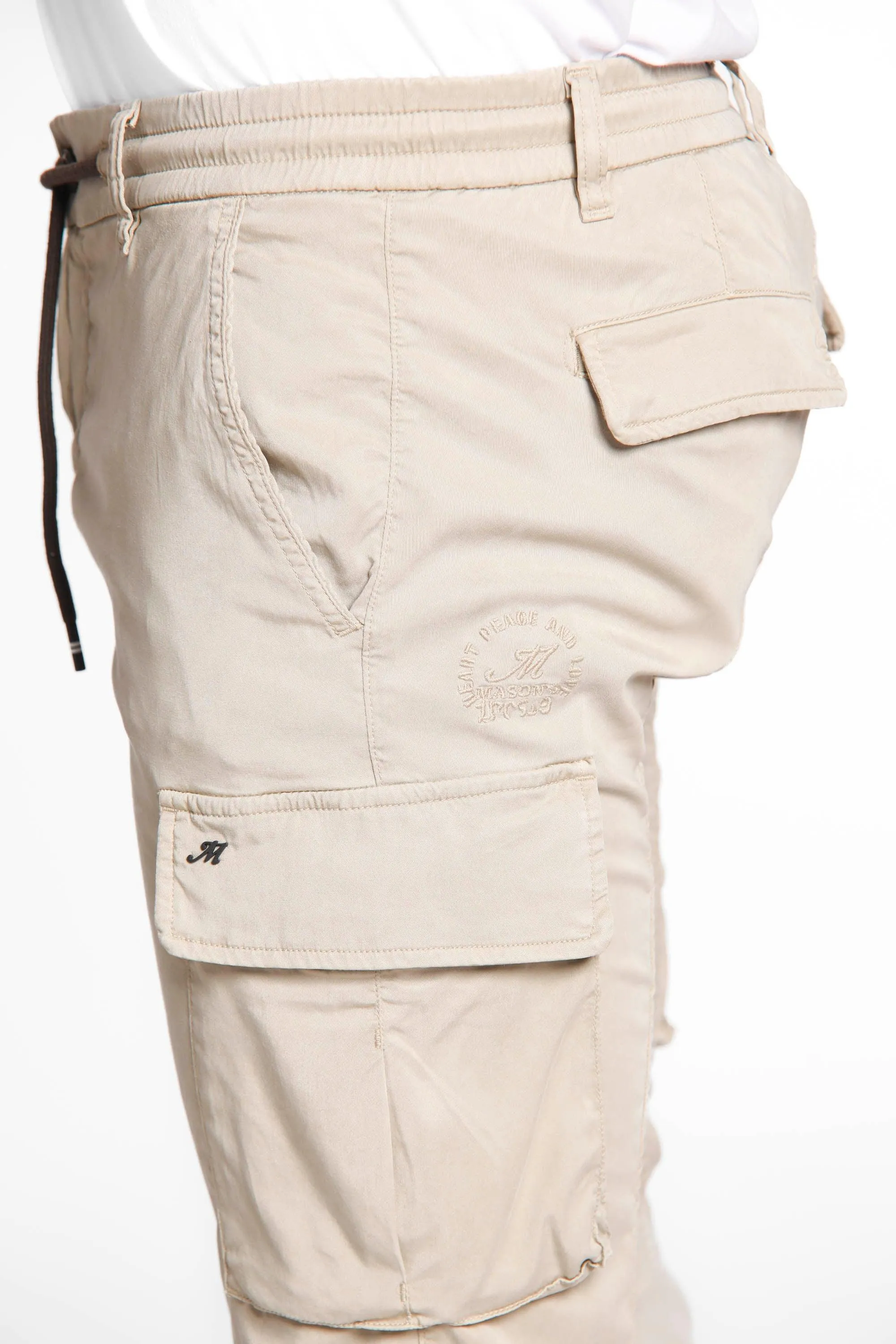 Chile Elax pantalone cargo uomo in twill cotone extra slim fit