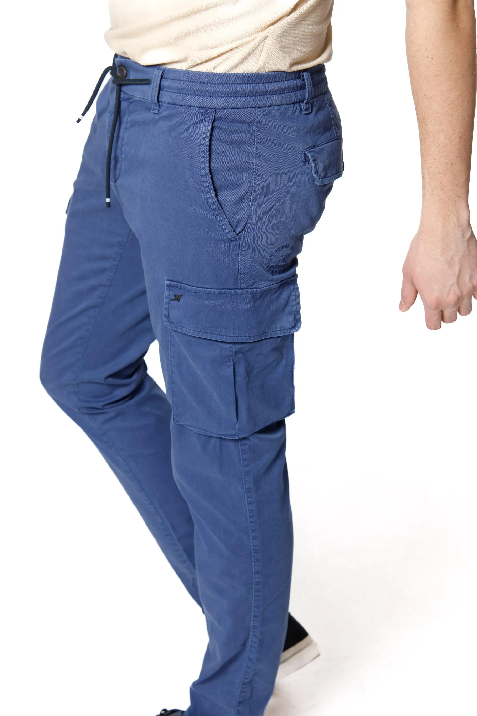 Chile Jogger pantalone cargo uomo in twill di cotone extra slim fit