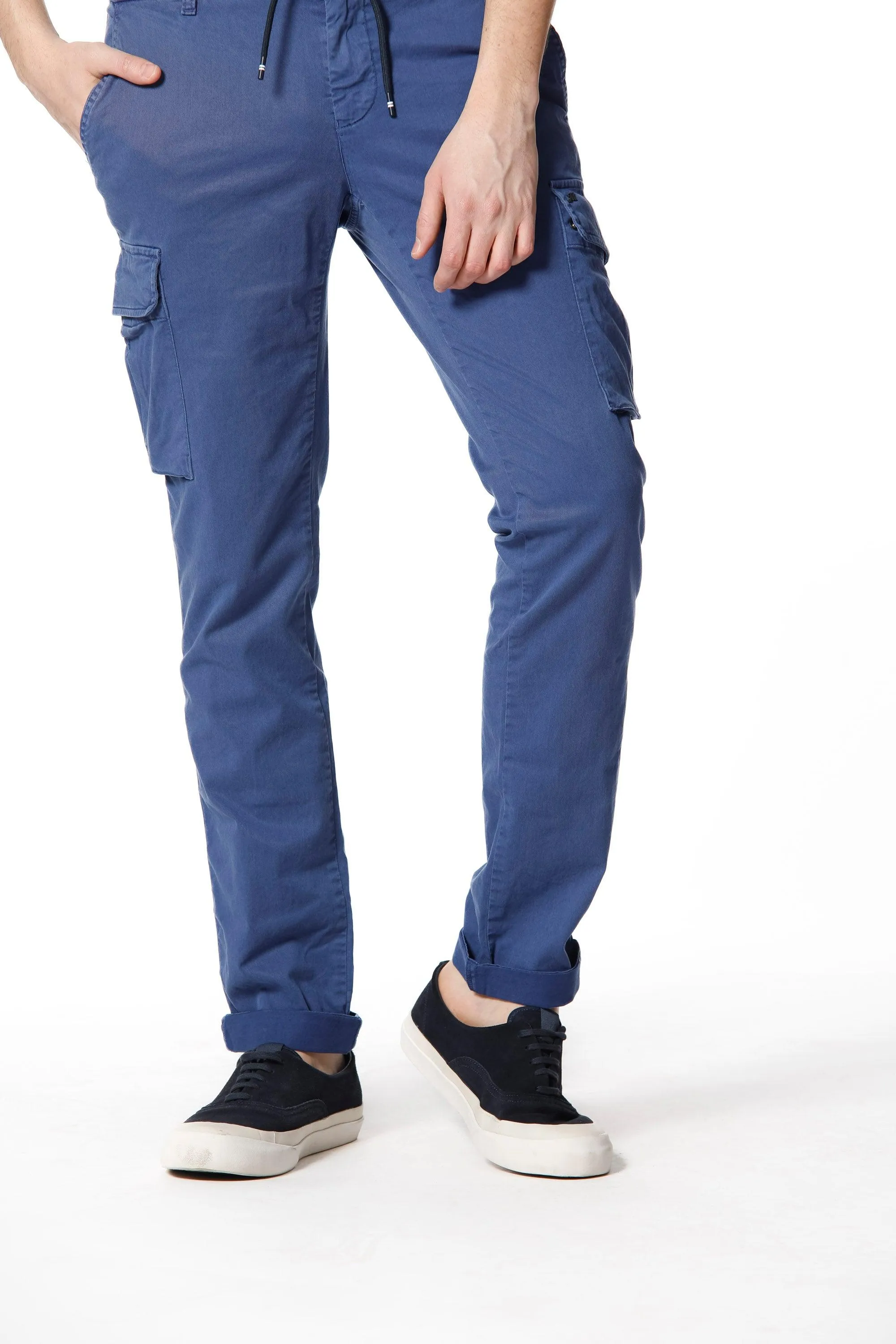 Chile Jogger pantalone cargo uomo in twill di cotone extra slim fit
