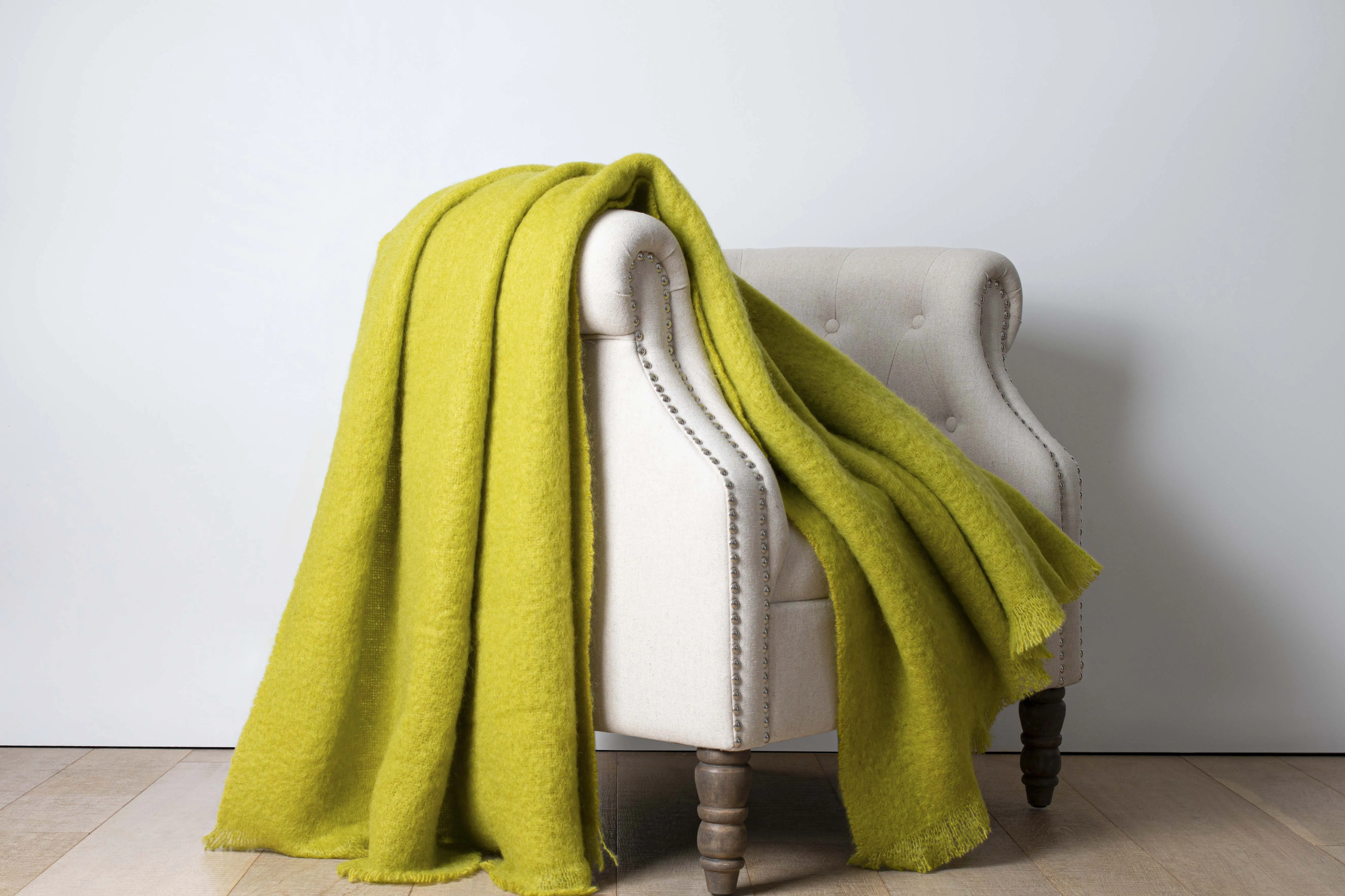 Citron Mohair Throw