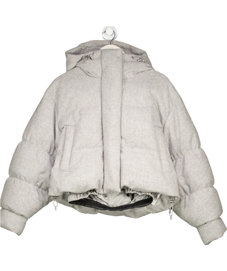 Cordova Grey Marl Aomori Wool-blend Down Jacket UK XS