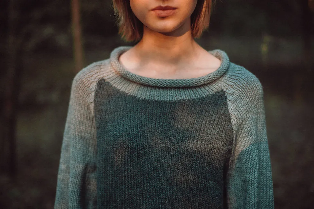 Cosy chunly wool casual sweater Fog | VÉJA