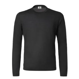 Crew-Neck Virgin Wool, Silk and Cashmere-Blend Sweater in Dark Grey