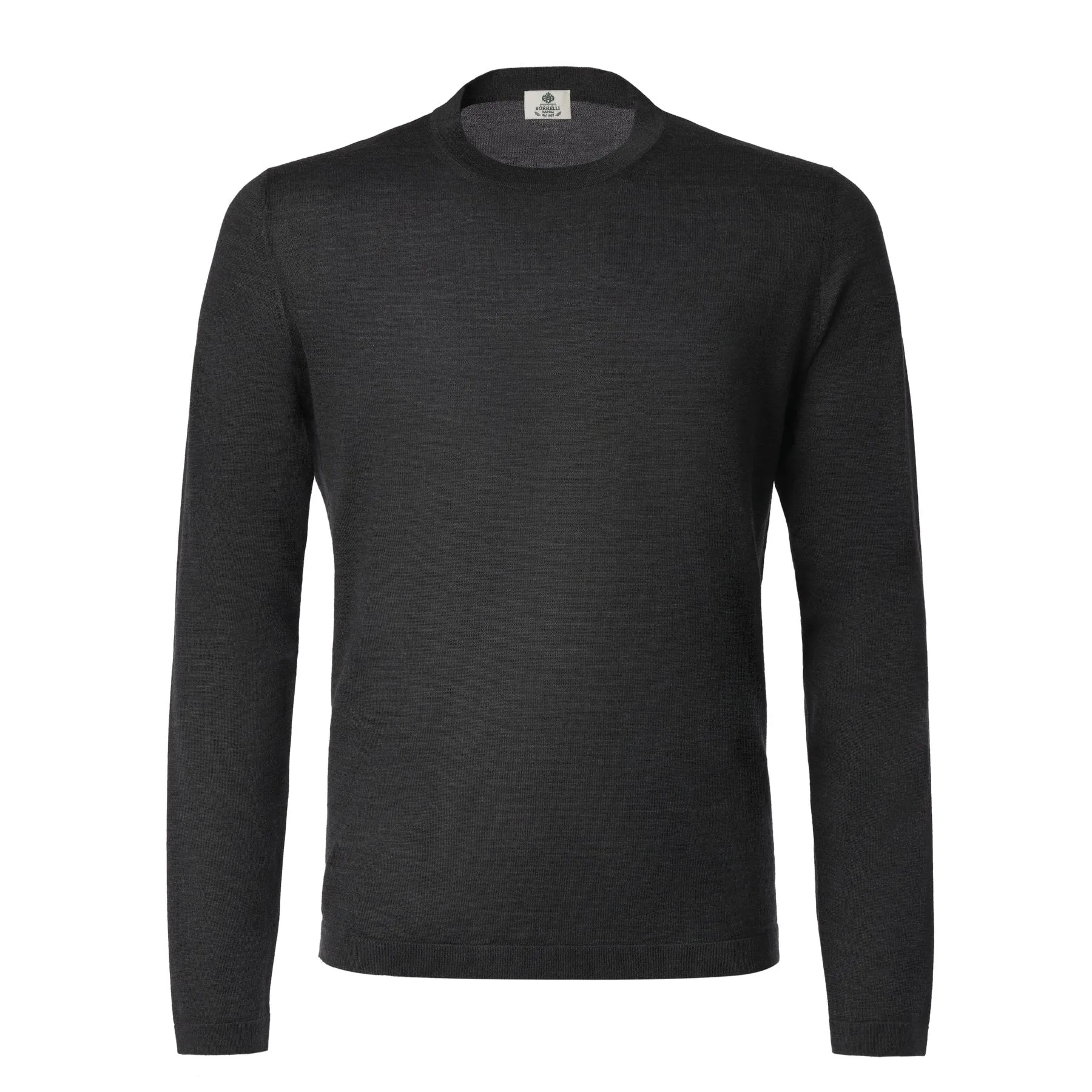 Crew-Neck Virgin Wool, Silk and Cashmere-Blend Sweater in Dark Grey