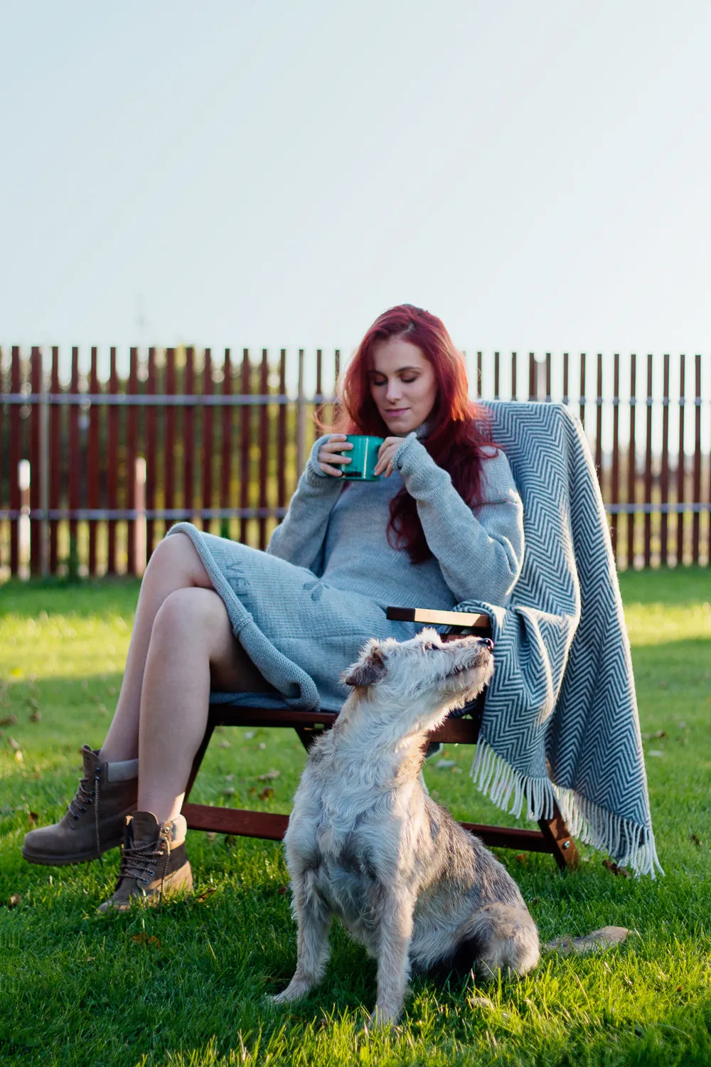 Cute chunky wool sweater Fog | VÉJA