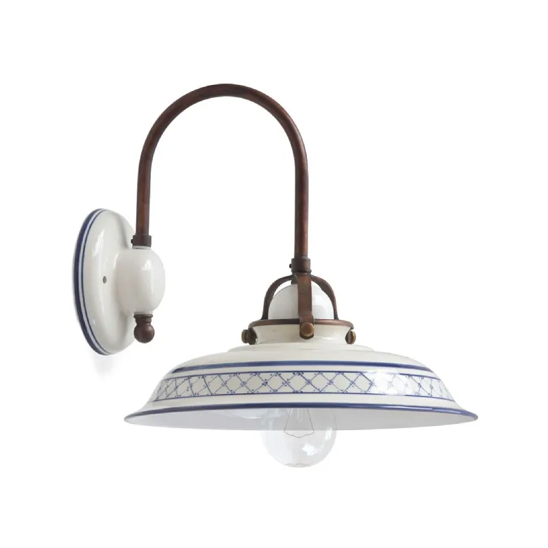 Decorative White Ceramic Wall Light