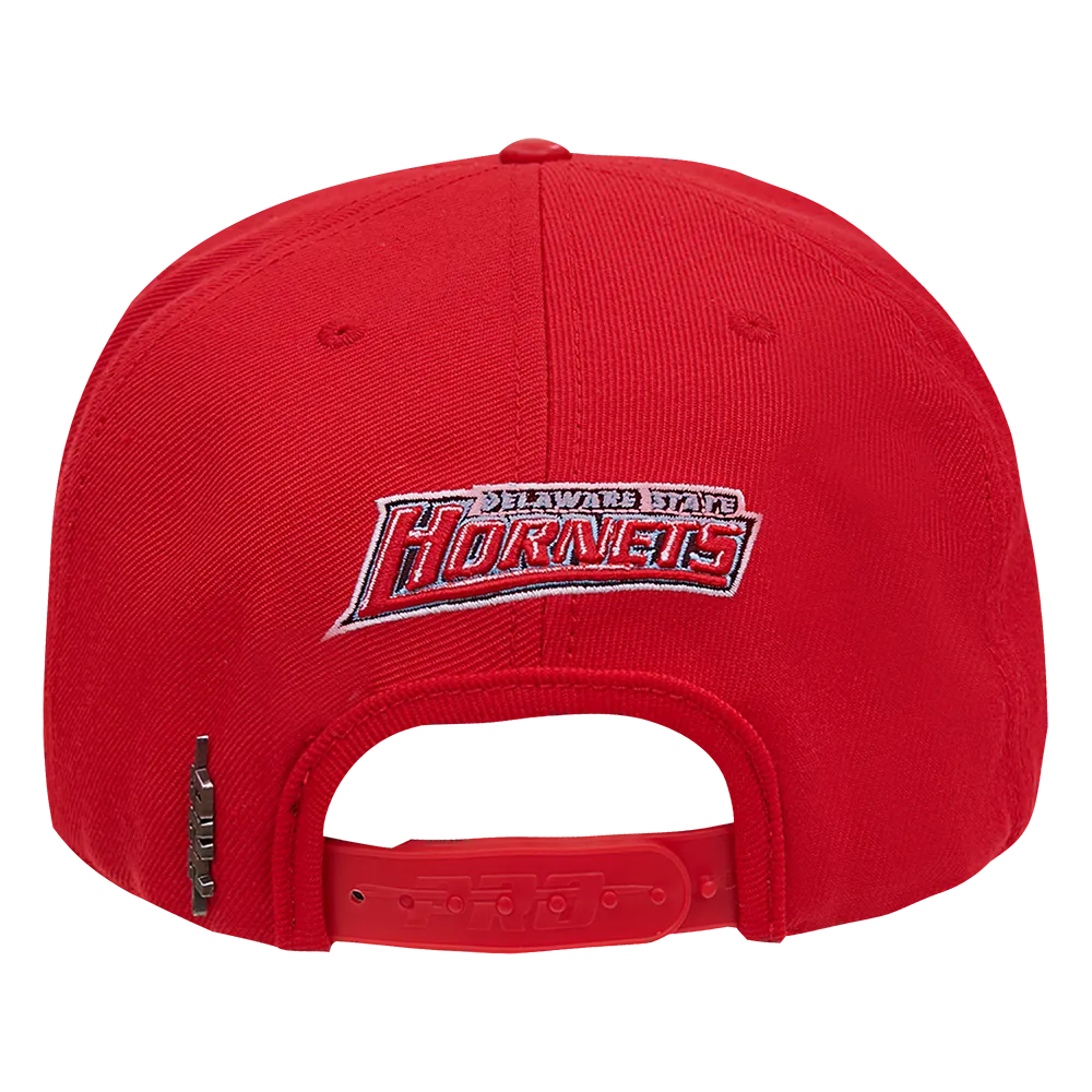 DELAWARE STATE UNIVERSITY CLASSIC UNISEX WOOL SNAPBACK HAT (RED)