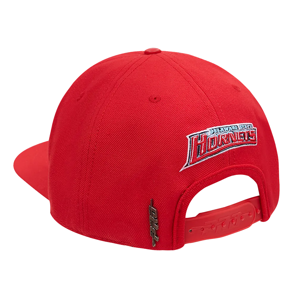 DELAWARE STATE UNIVERSITY CLASSIC UNISEX WOOL SNAPBACK HAT (RED)