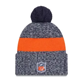 Denver Broncos NFL Sideline 2023 Navy Bobble Knit Hat