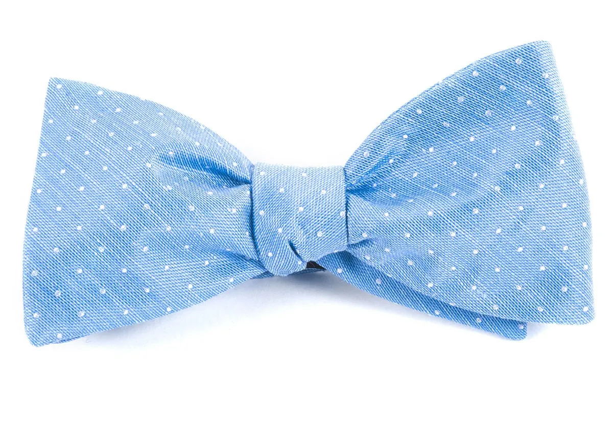 Destination Dots Light Blue Bow Tie