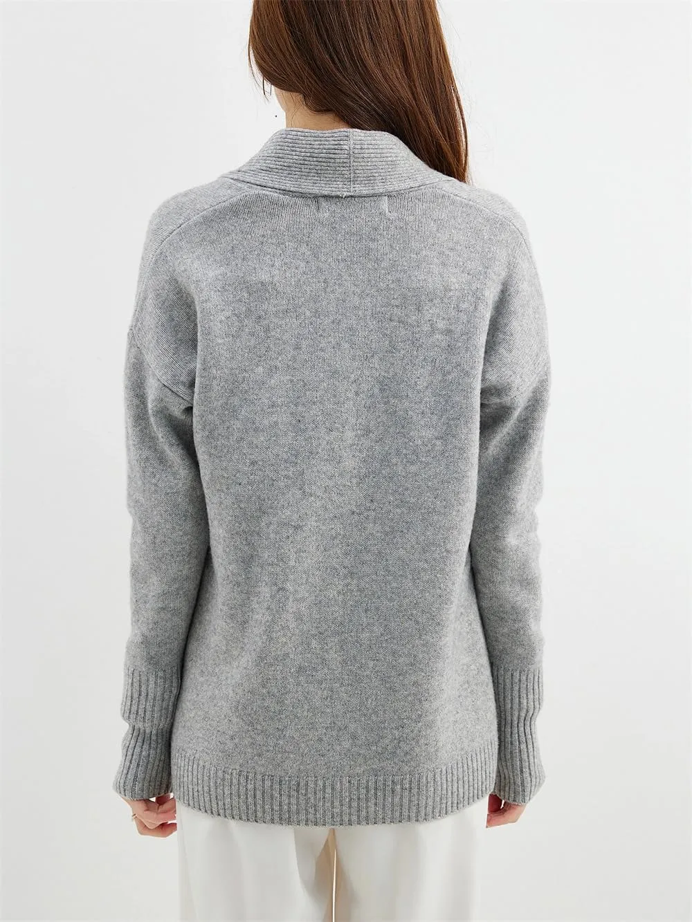 Dvbfufv Women's Merino Wool Cardigans Sweater Women's Fall Winter Fashion Warm Long Sleeve Knitted Cardigan Sweater