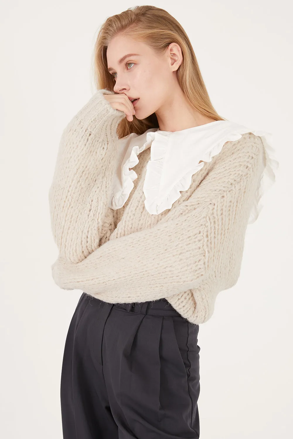 Emery Oversized Net Sweater