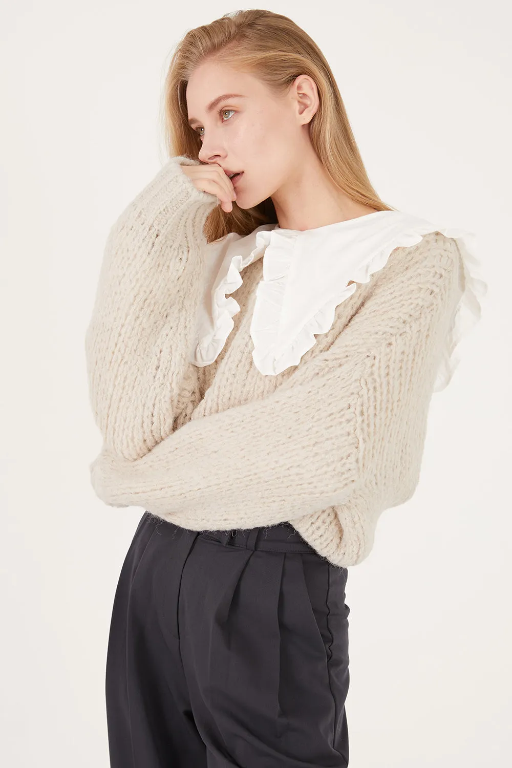 Emery Oversized Net Sweater