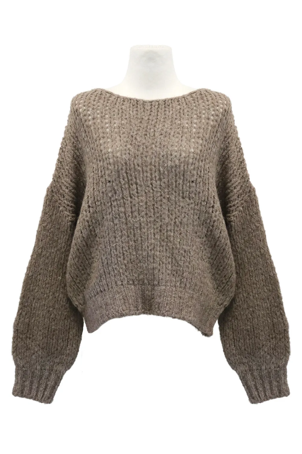 Emery Oversized Net Sweater