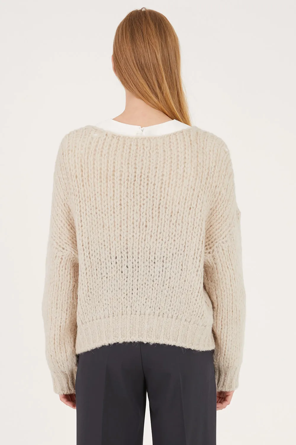 Emery Oversized Net Sweater