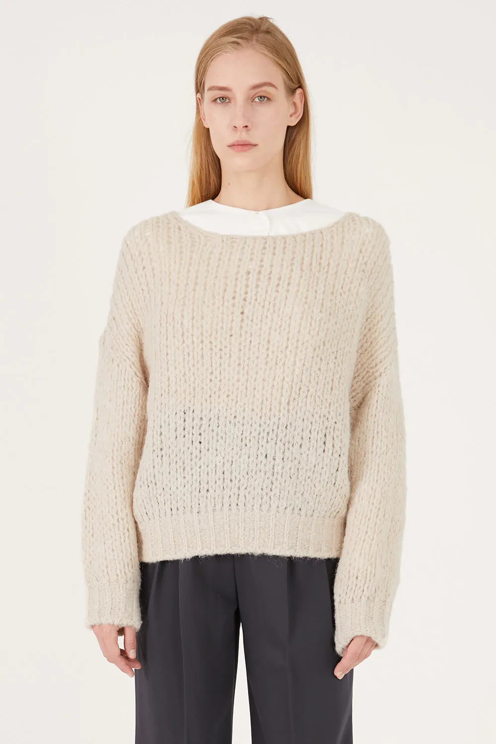 Emery Oversized Net Sweater