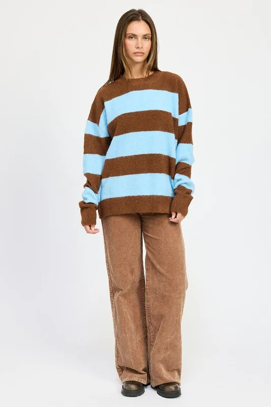 EVIE OVERSIZED STRIPED SWEATER