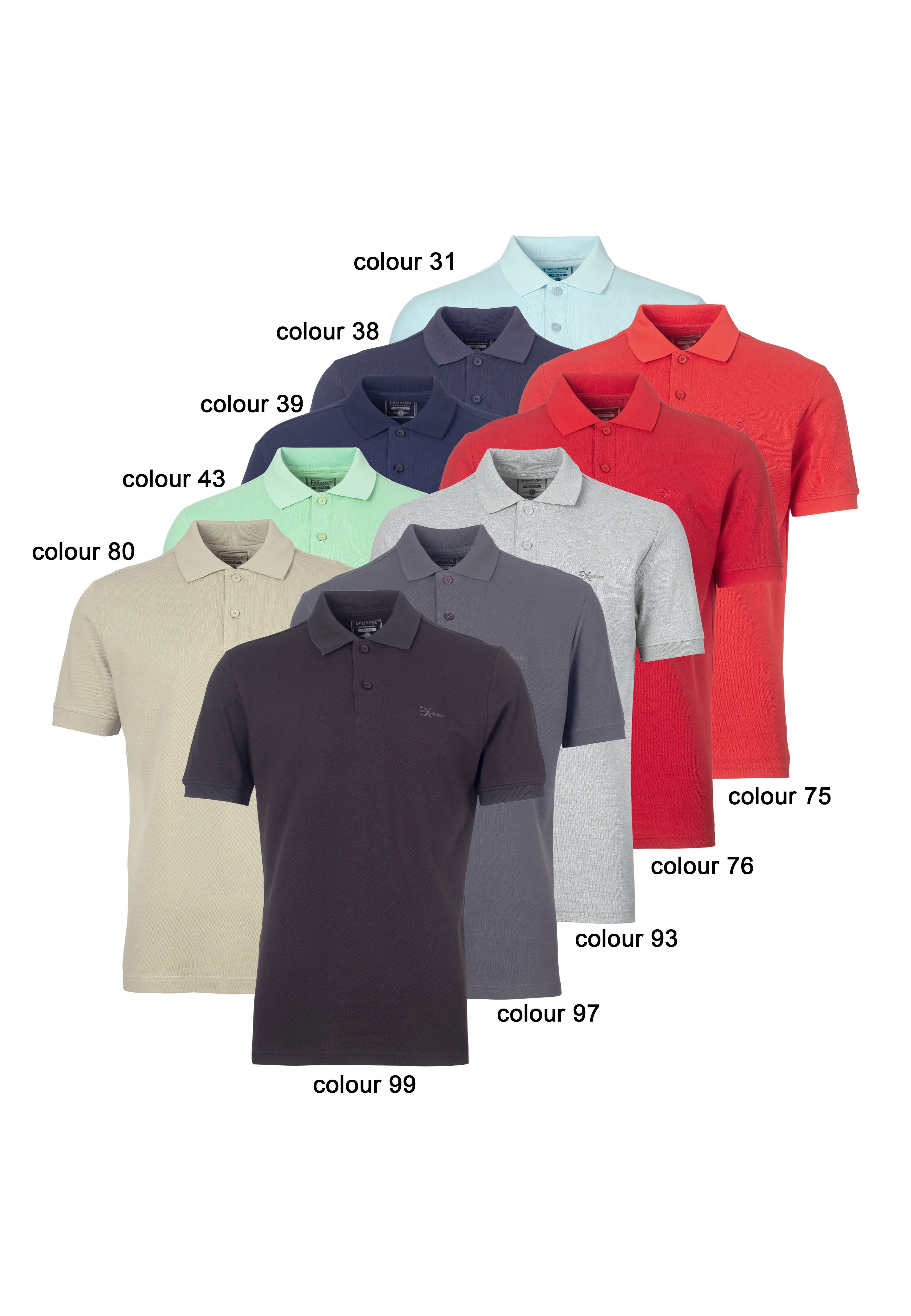 EXHAUST MENS POLO T-SHIRT [SLIM FIT] 1390