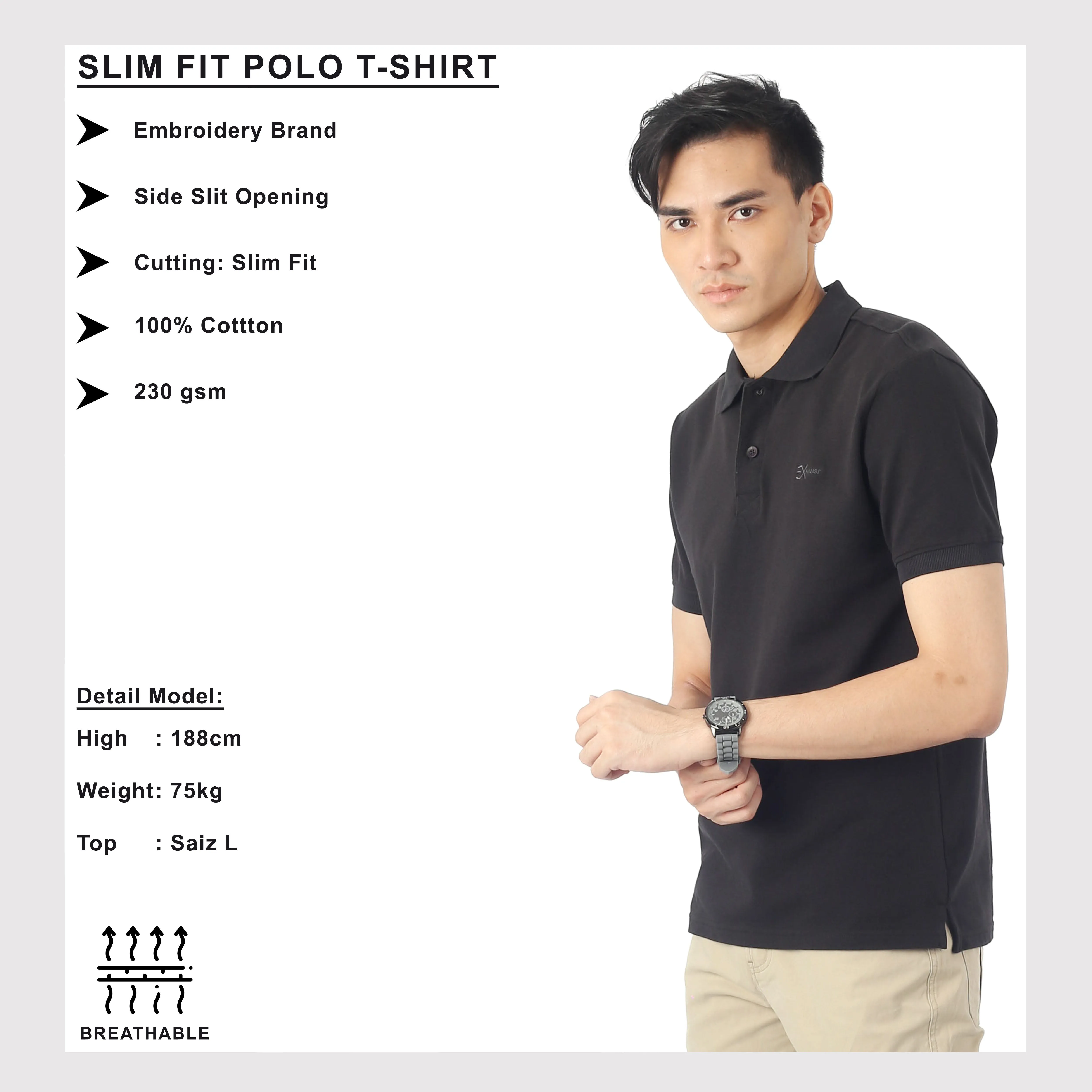 EXHAUST MENS POLO T-SHIRT [SLIM FIT] 1390