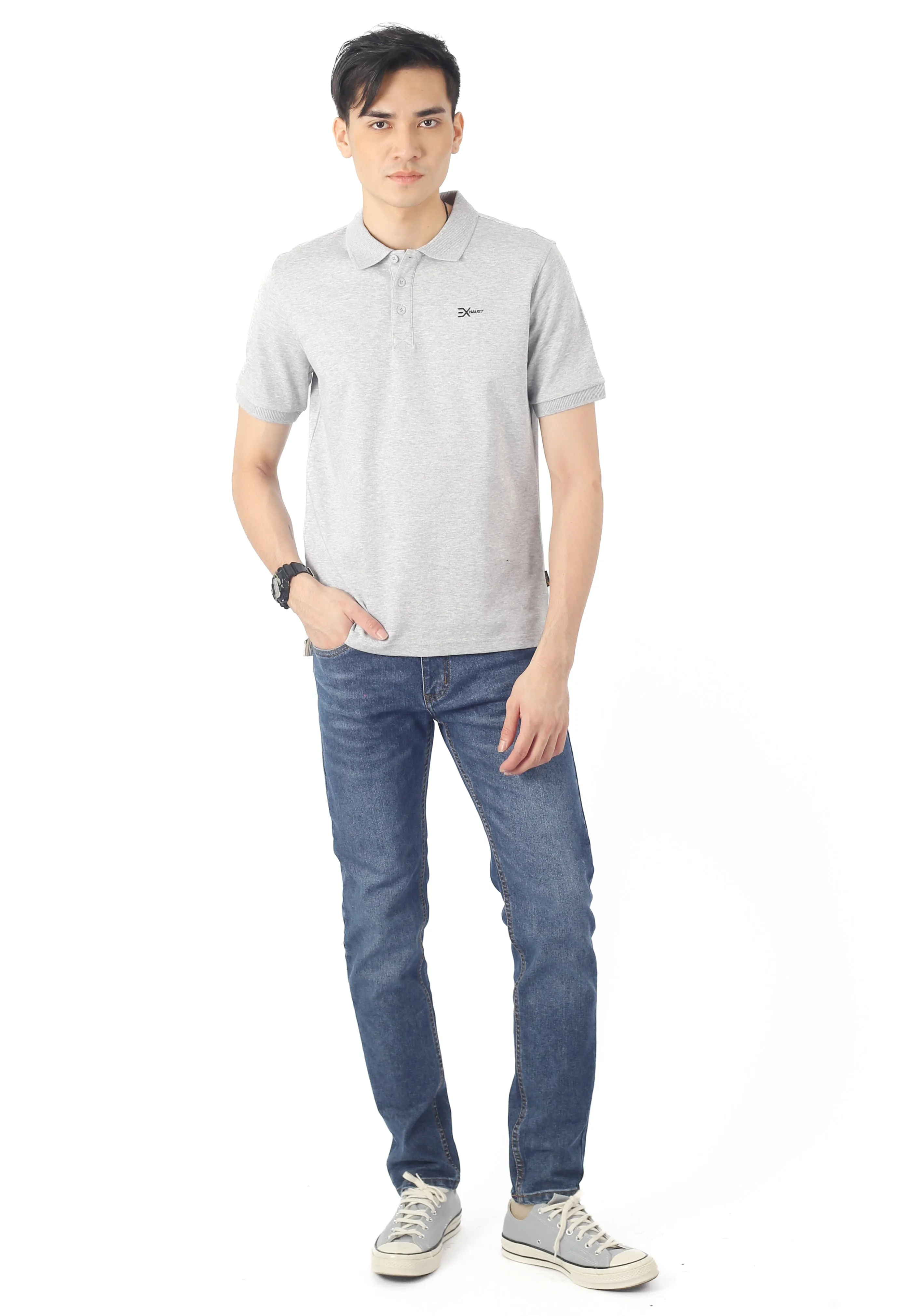 EXHAUST MENS POLO T-SHIRT [SLIM FIT] 1598