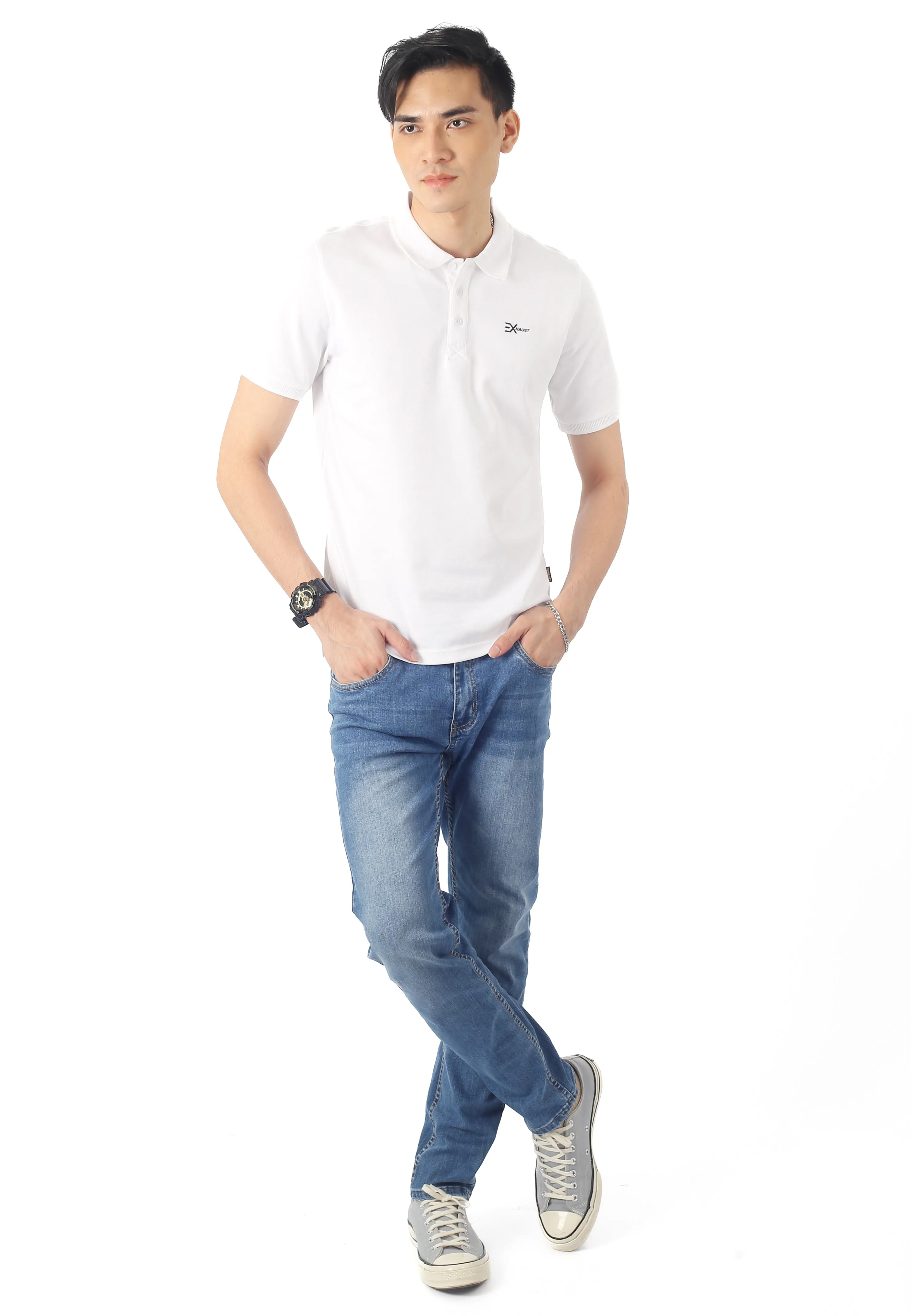 EXHAUST MENS POLO T-SHIRT [SLIM FIT] 1598