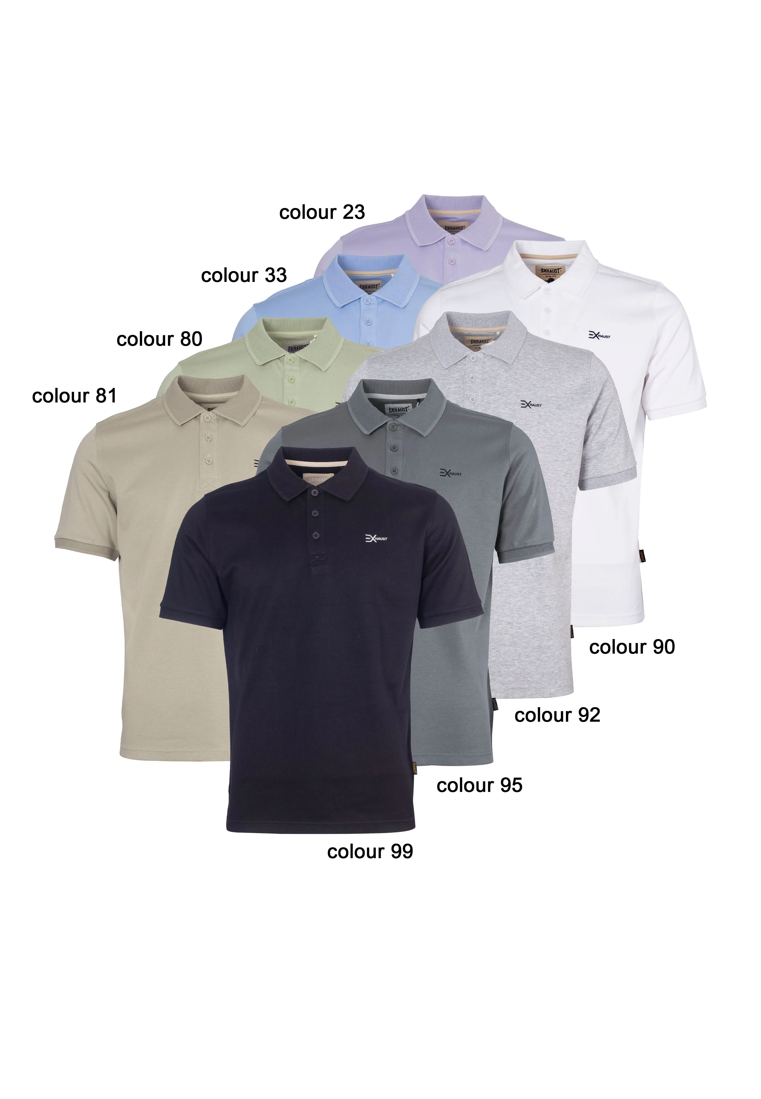 EXHAUST MENS POLO T-SHIRT [SLIM FIT] 1598