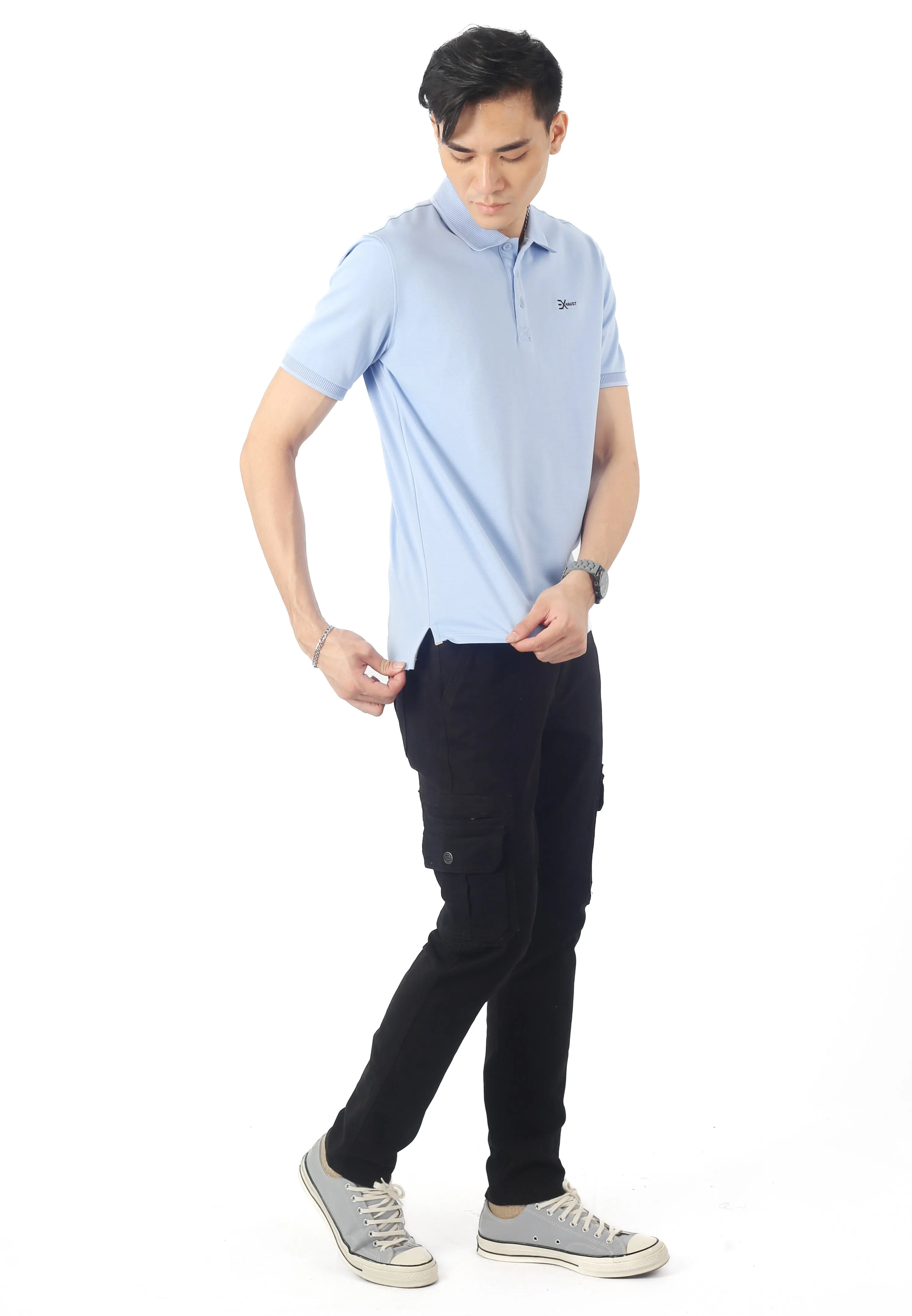 EXHAUST MENS POLO T-SHIRT [SLIM FIT] 1598