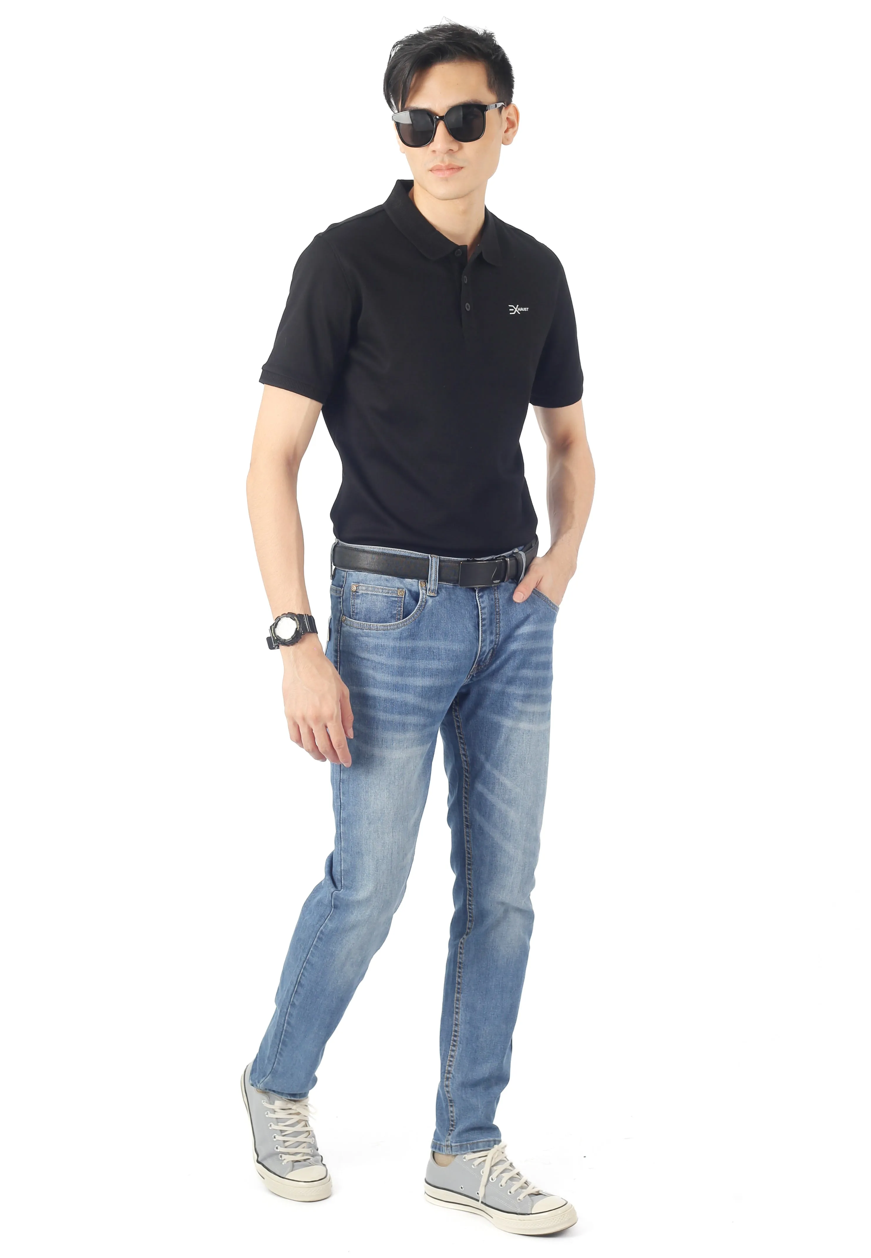 EXHAUST MENS POLO T-SHIRT [SLIM FIT] 1598