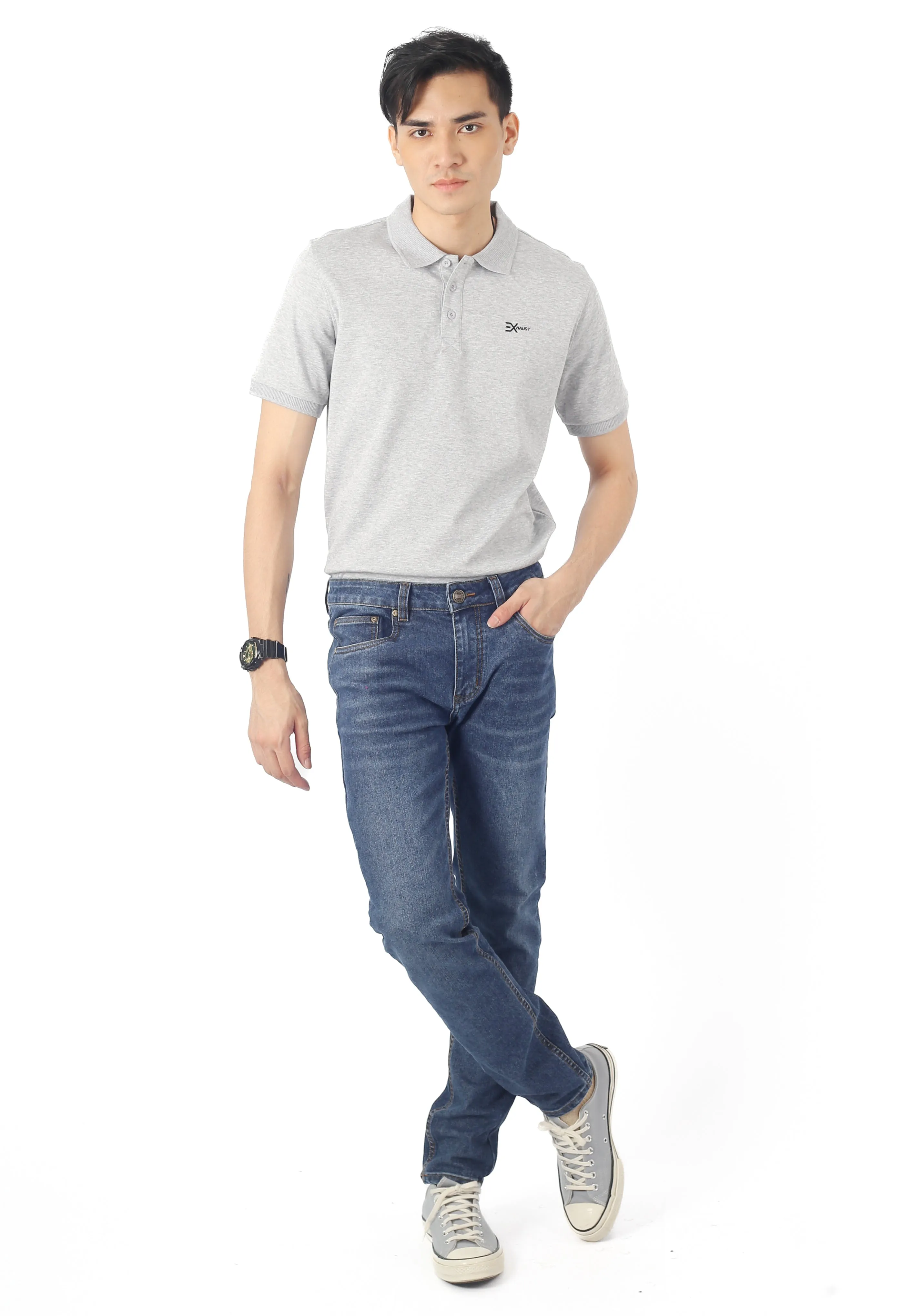 EXHAUST MENS POLO T-SHIRT [SLIM FIT] 1598