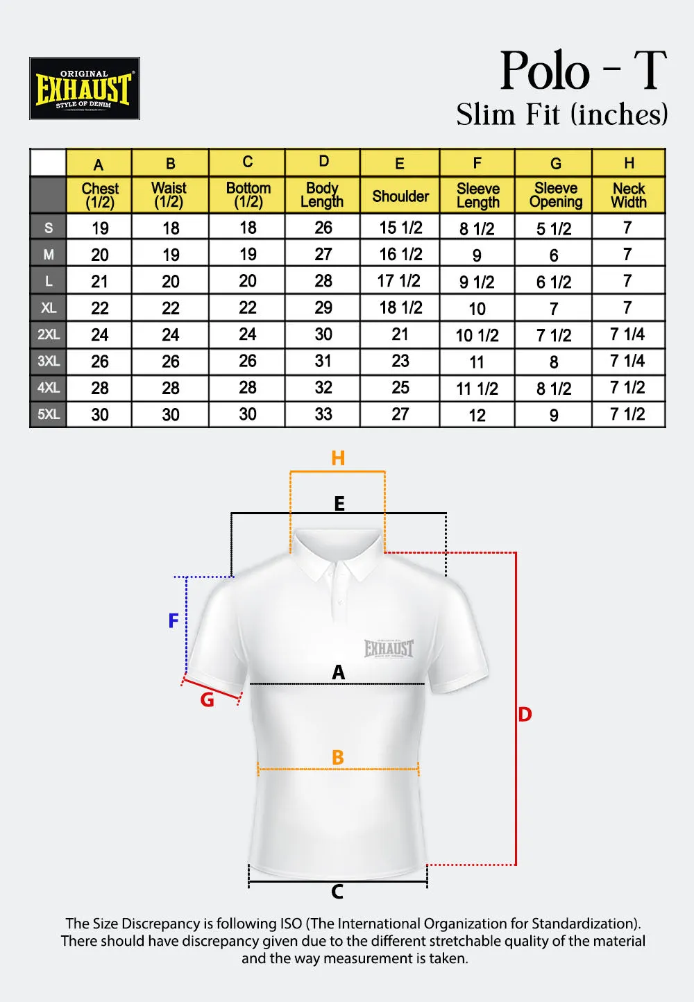 EXHAUST MENS POLO T-SHIRT [SLIM FIT] 1598