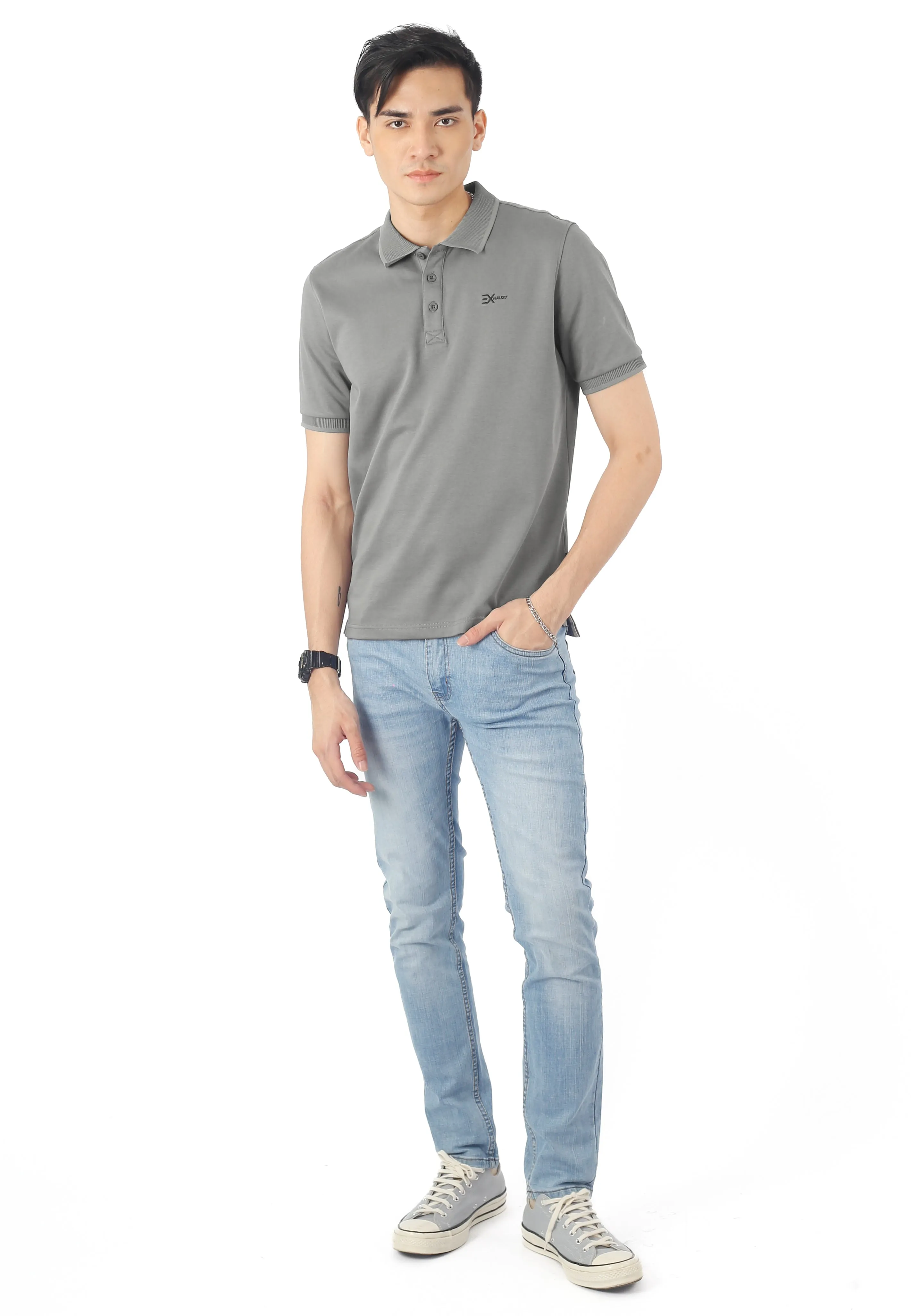 EXHAUST MENS POLO T-SHIRT [SLIM FIT] 1598