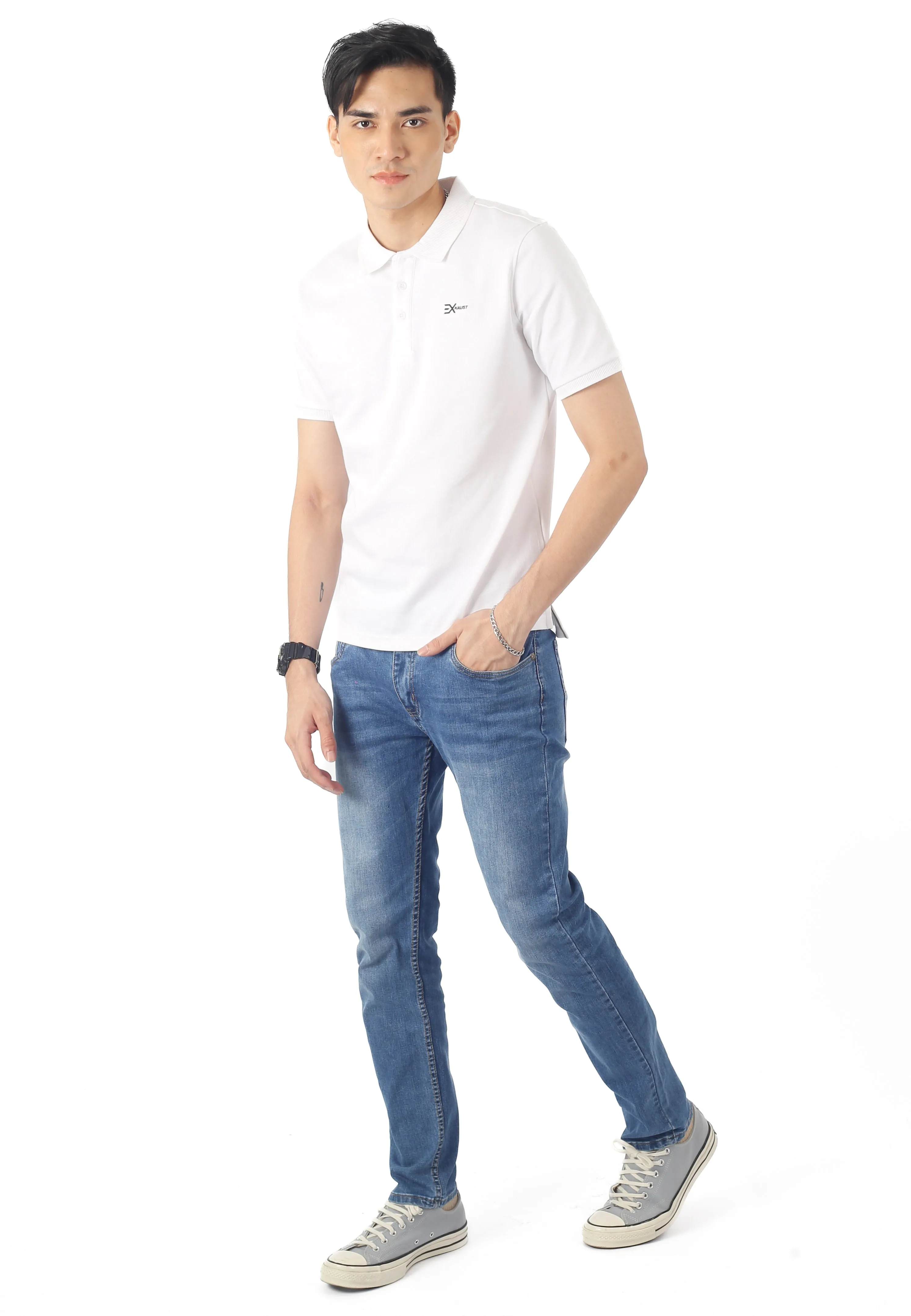EXHAUST MENS POLO T-SHIRT [SLIM FIT] 1598