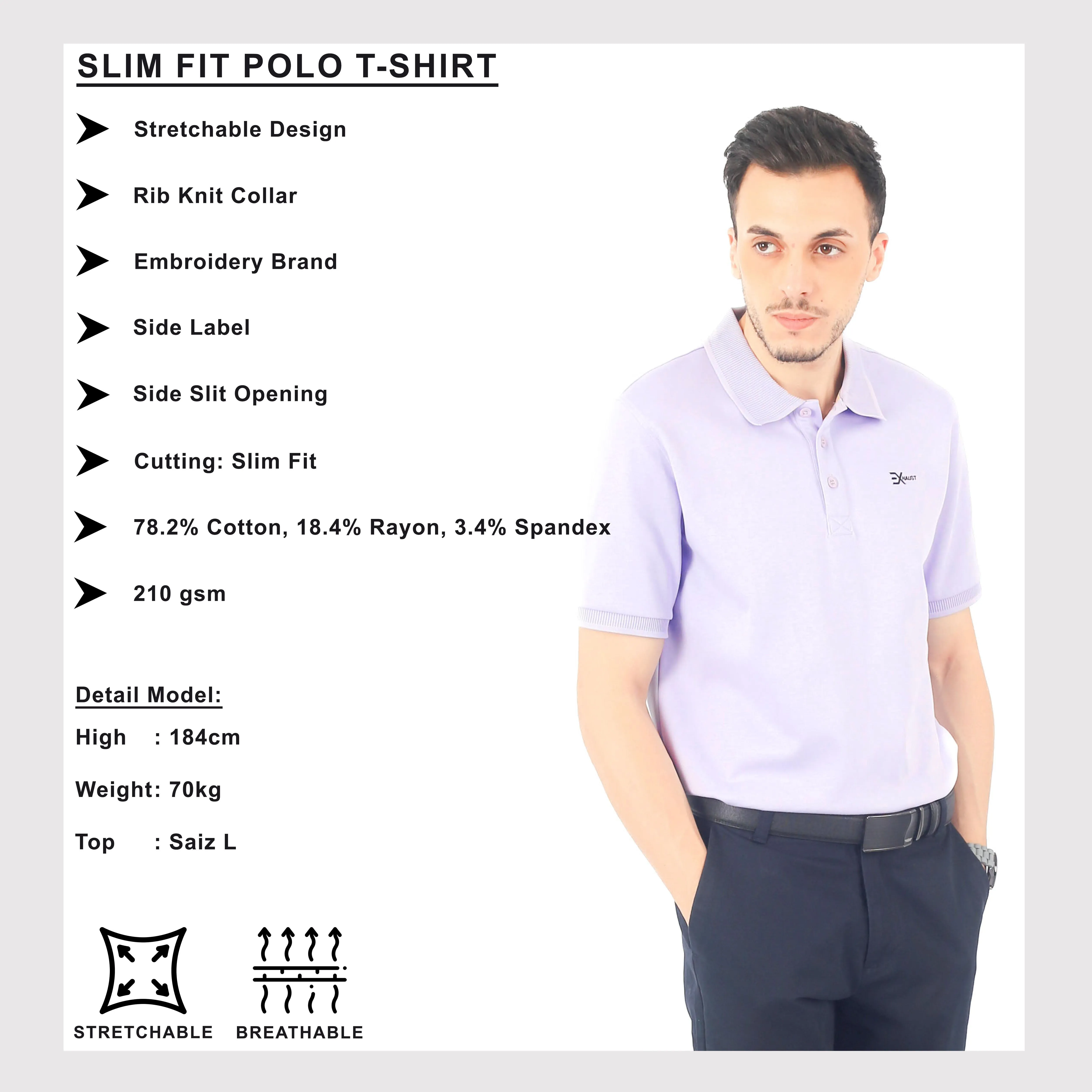 EXHAUST MENS POLO T-SHIRT [SLIM FIT] 1598