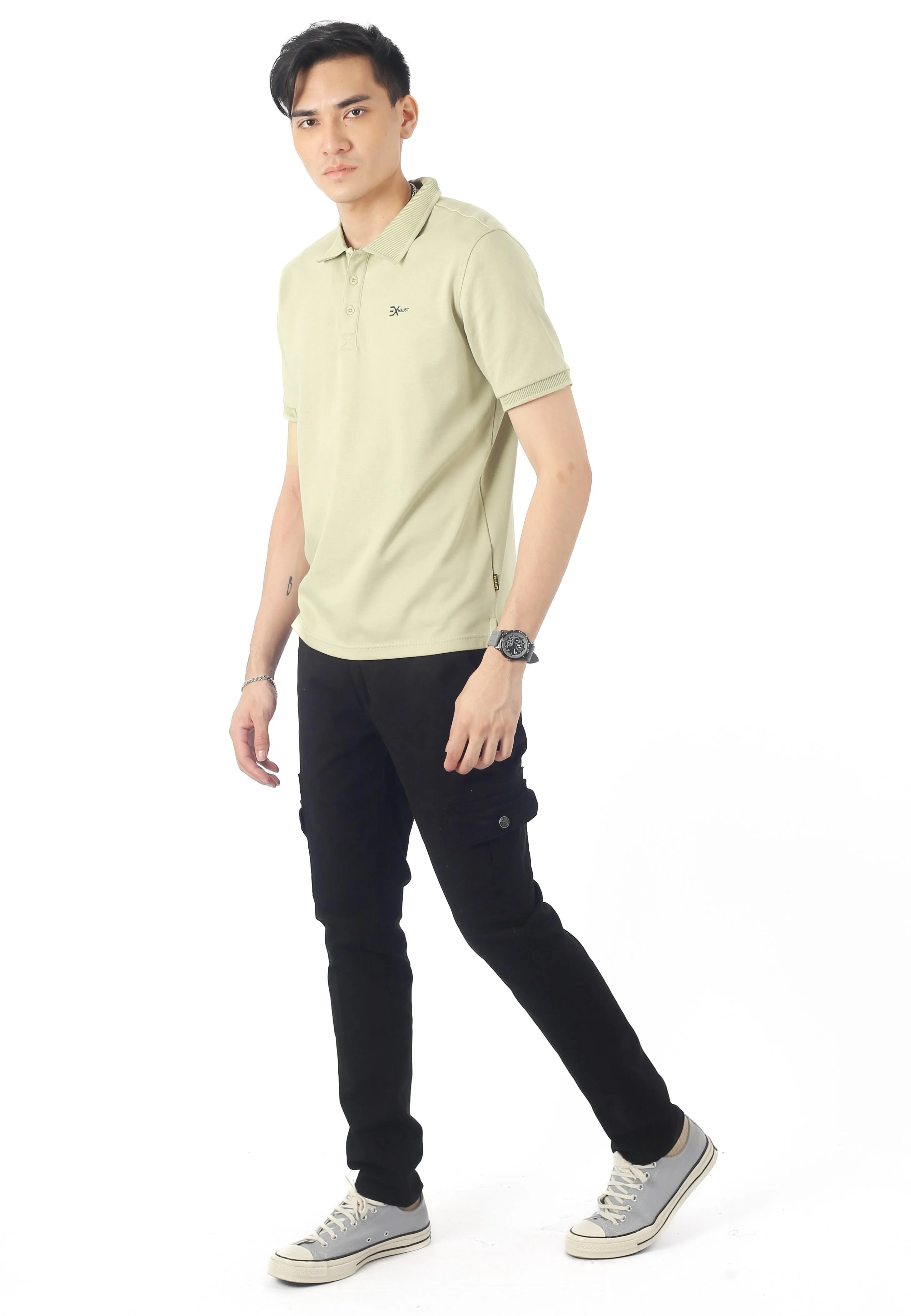 EXHAUST MENS POLO T-SHIRT [SLIM FIT] 1598