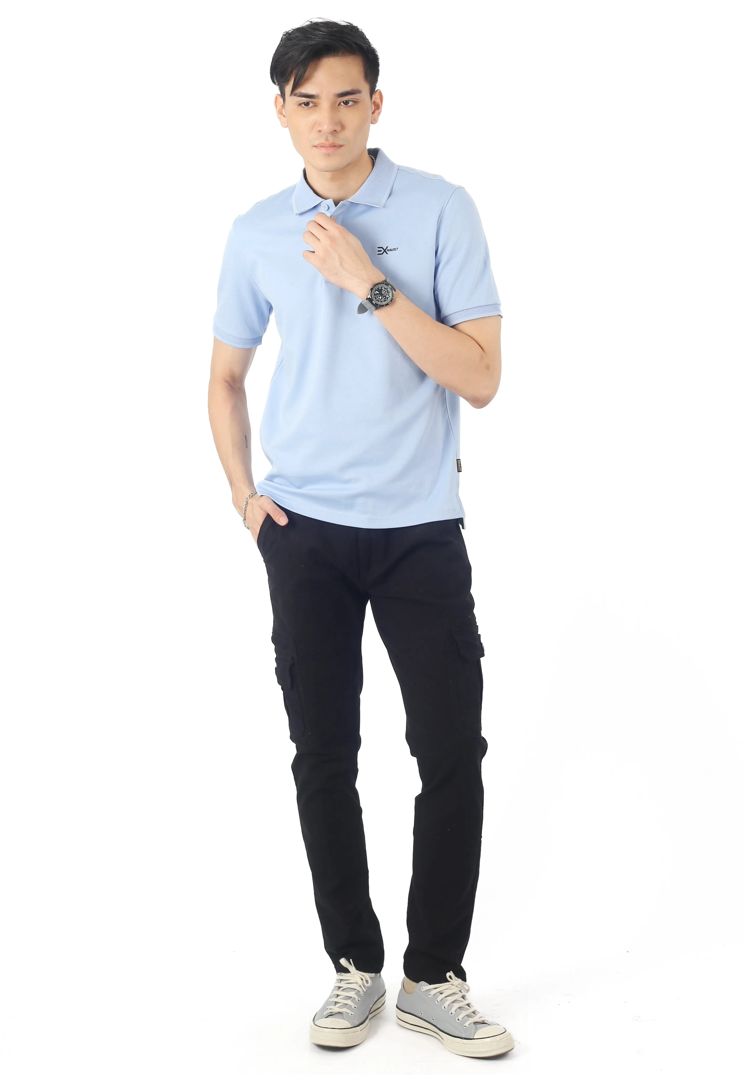 EXHAUST MENS POLO T-SHIRT [SLIM FIT] 1598