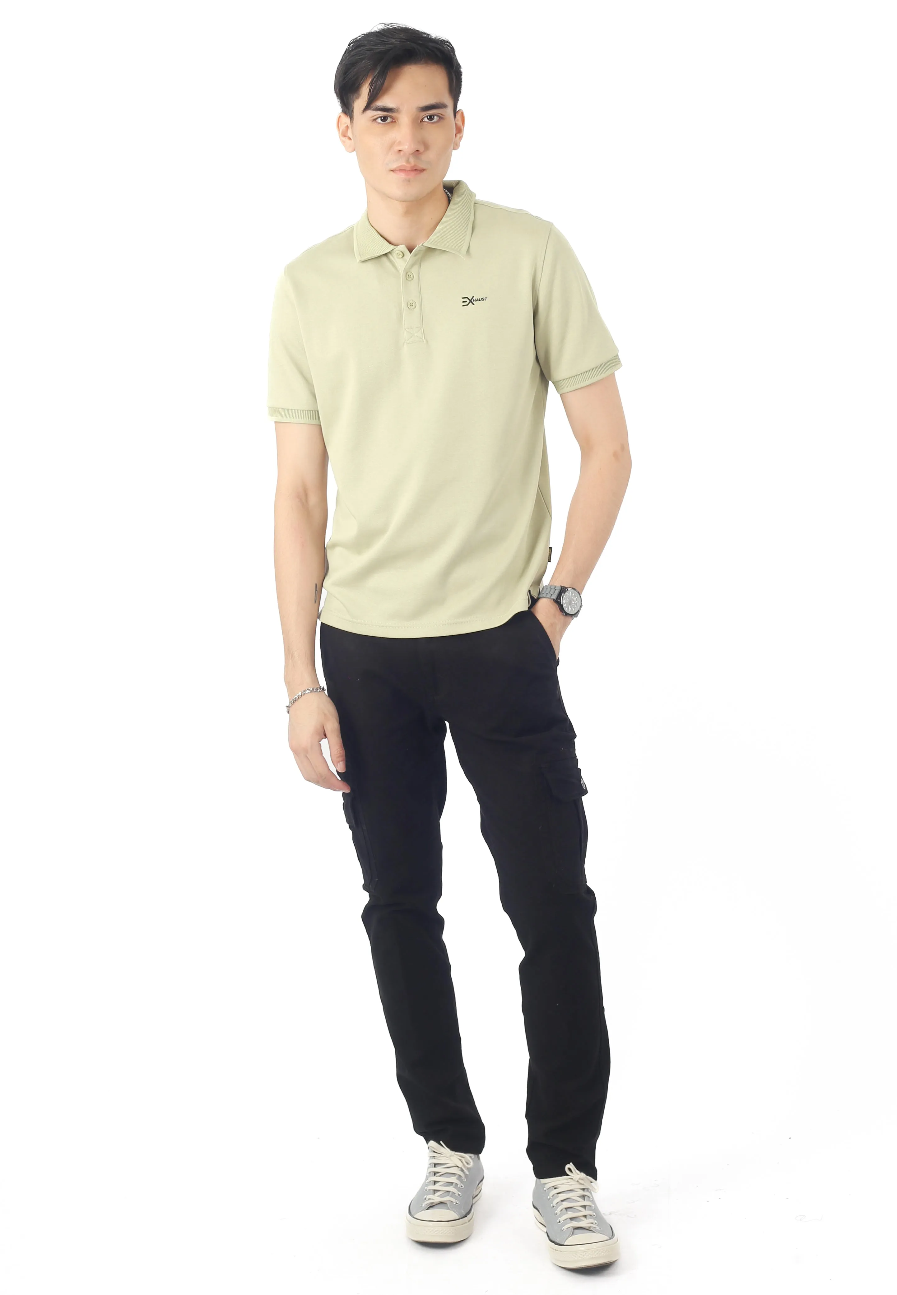 EXHAUST MENS POLO T-SHIRT [SLIM FIT] 1598