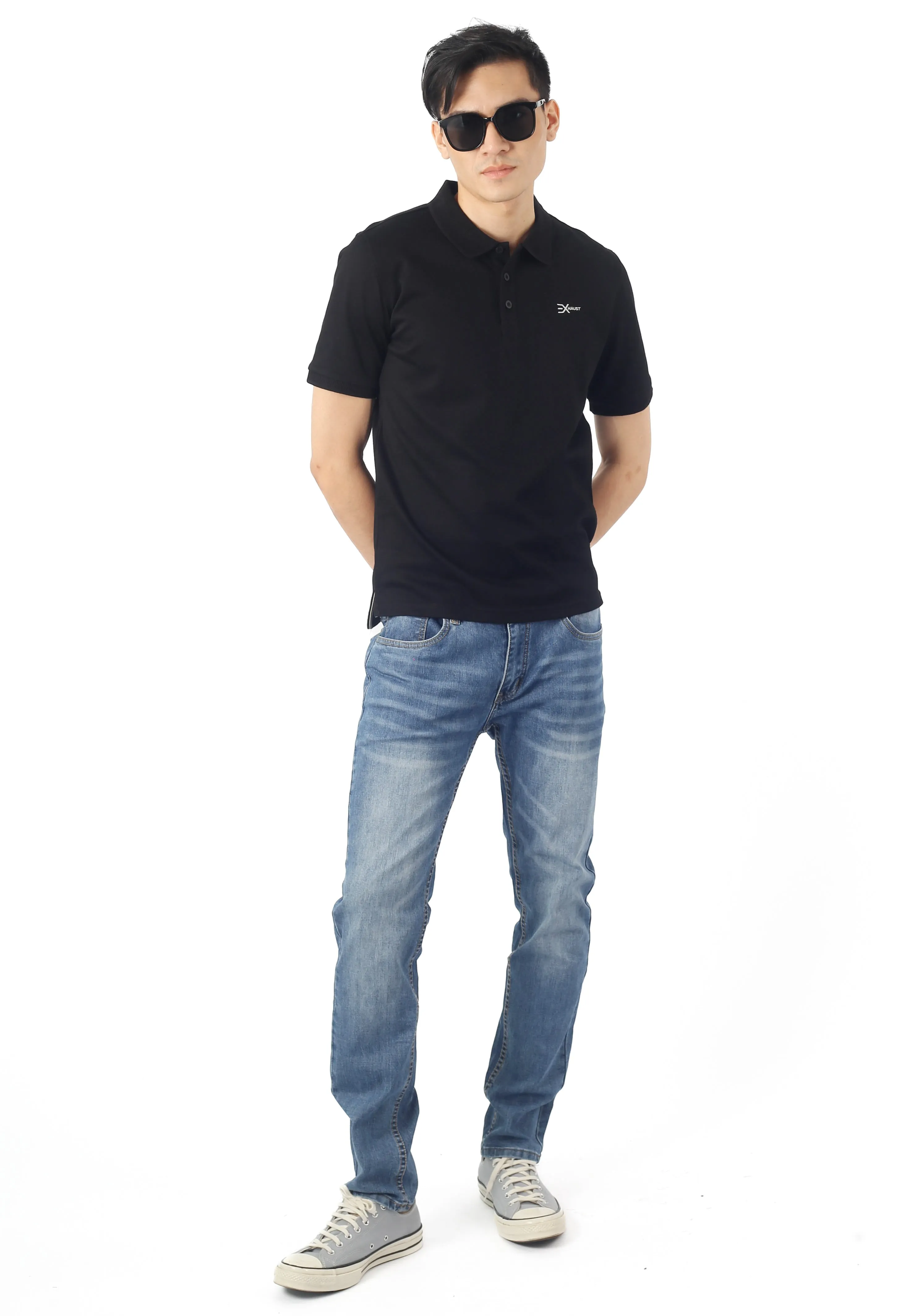 EXHAUST MENS POLO T-SHIRT [SLIM FIT] 1598