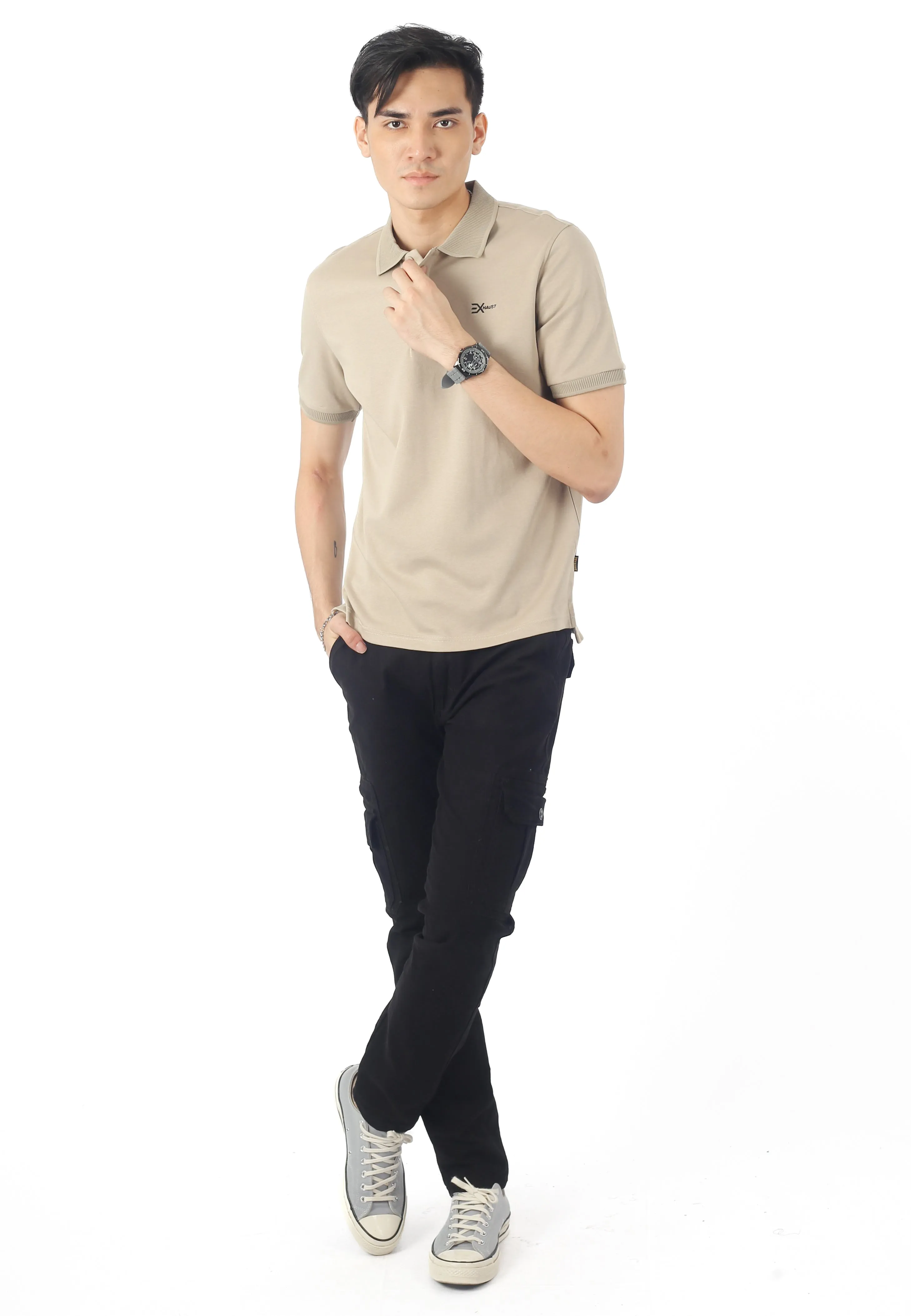 EXHAUST MENS POLO T-SHIRT [SLIM FIT] 1598